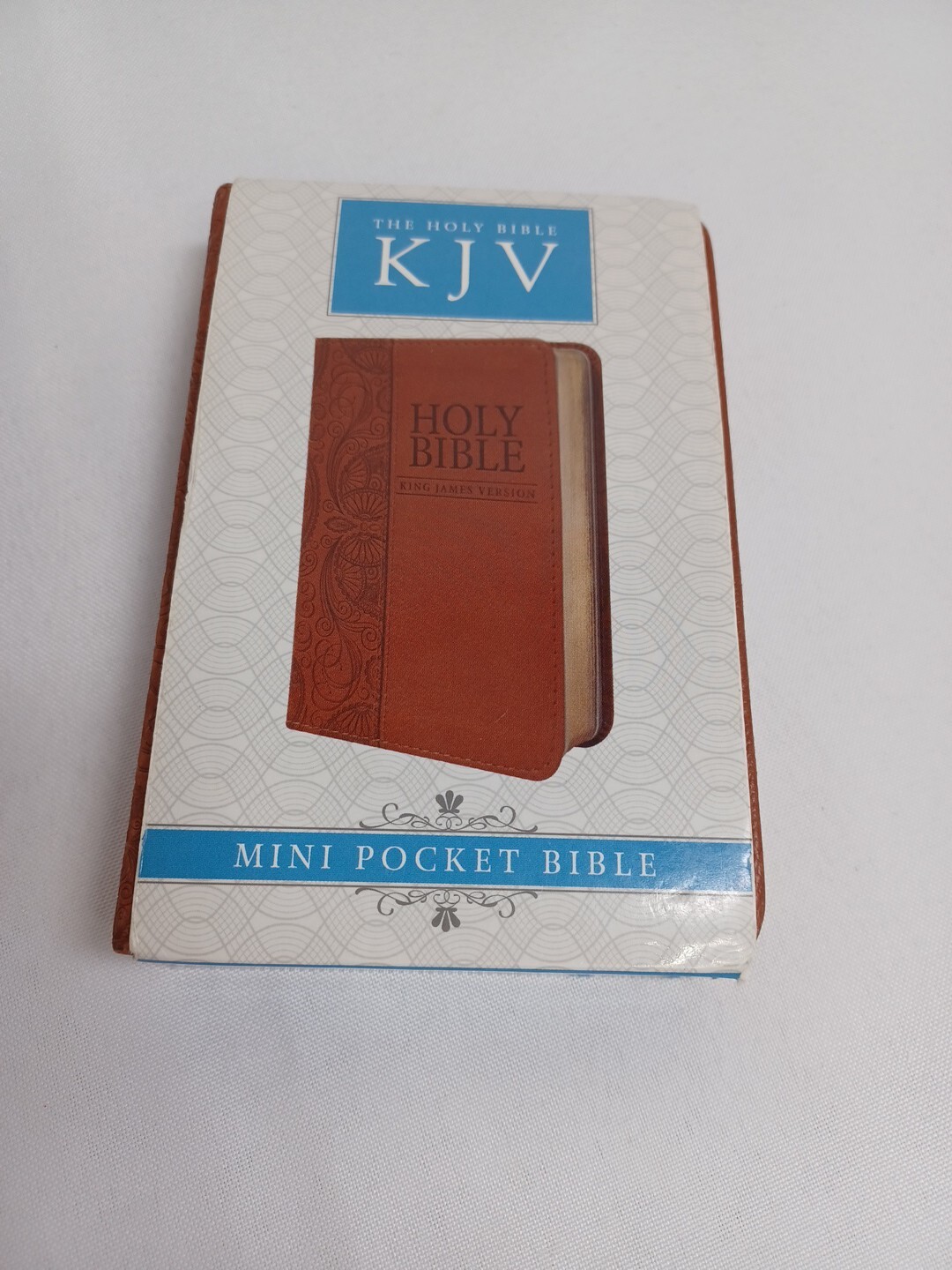 KJV Holy Bible, Mini Pocket Size Faux Leather Red Letter Edition Ribbon Marker