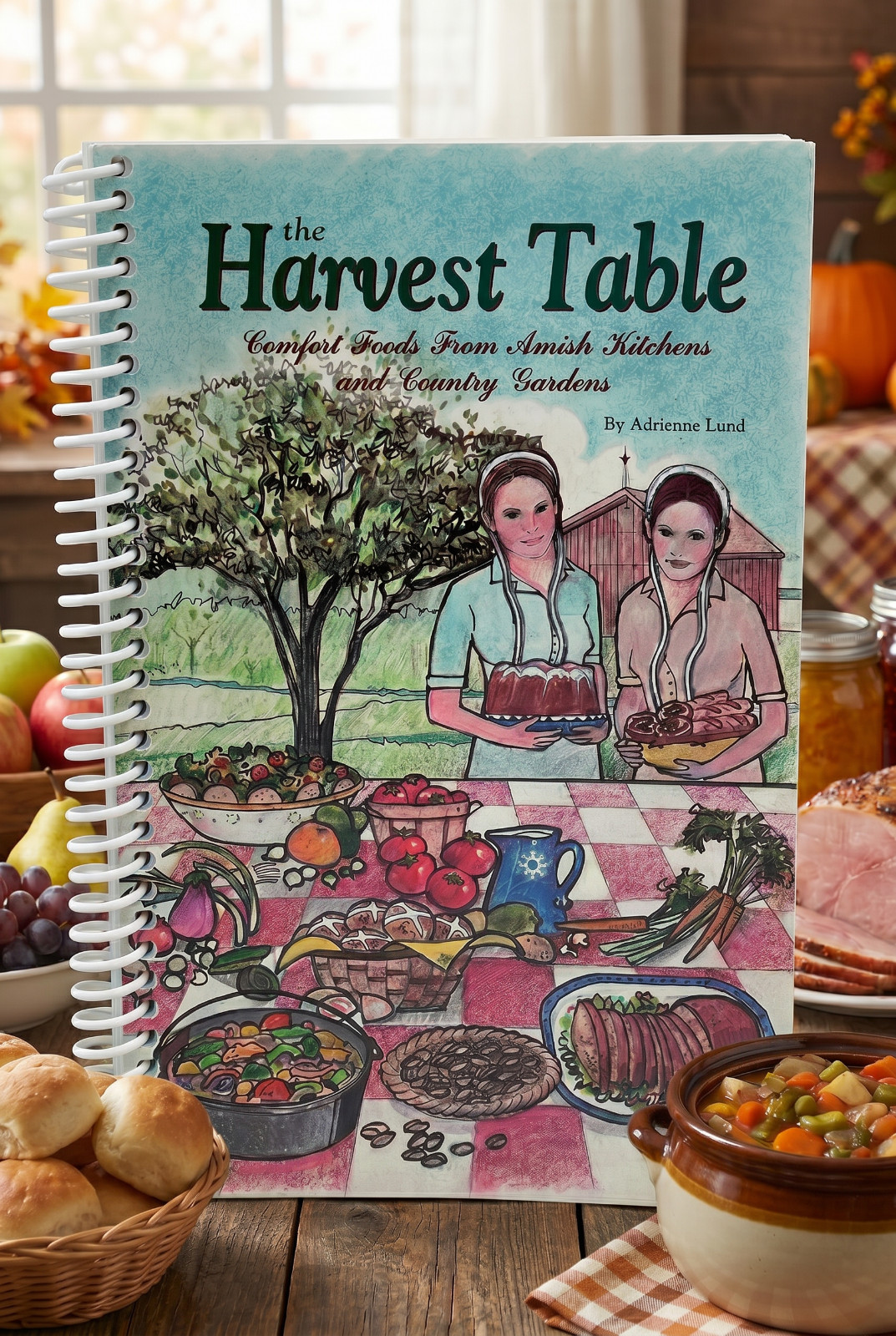 Amish Cookbook “Harvest Table” by Adrienne Lund Made in USA