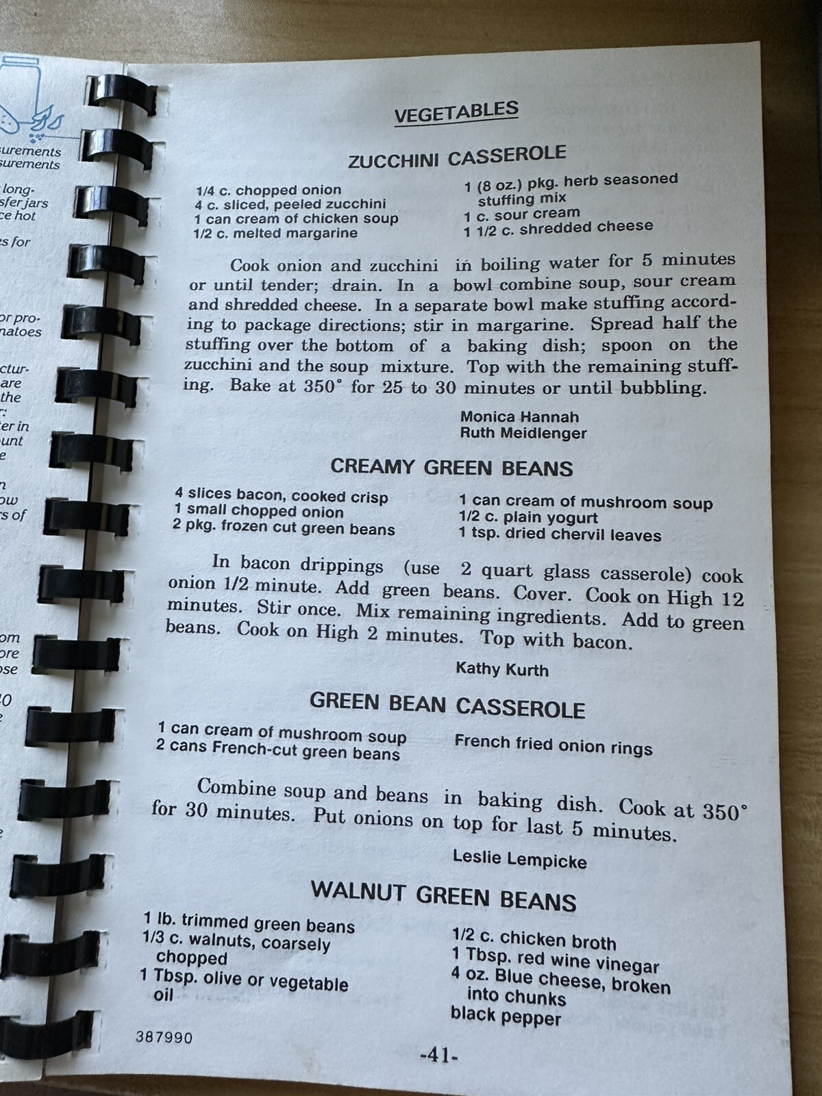 Vintage 1980s Homemade Cookbook 81 pages