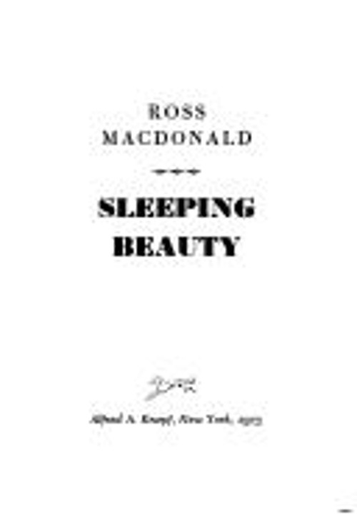 Sleeping Beauty Hardcover Ross Macdonald
