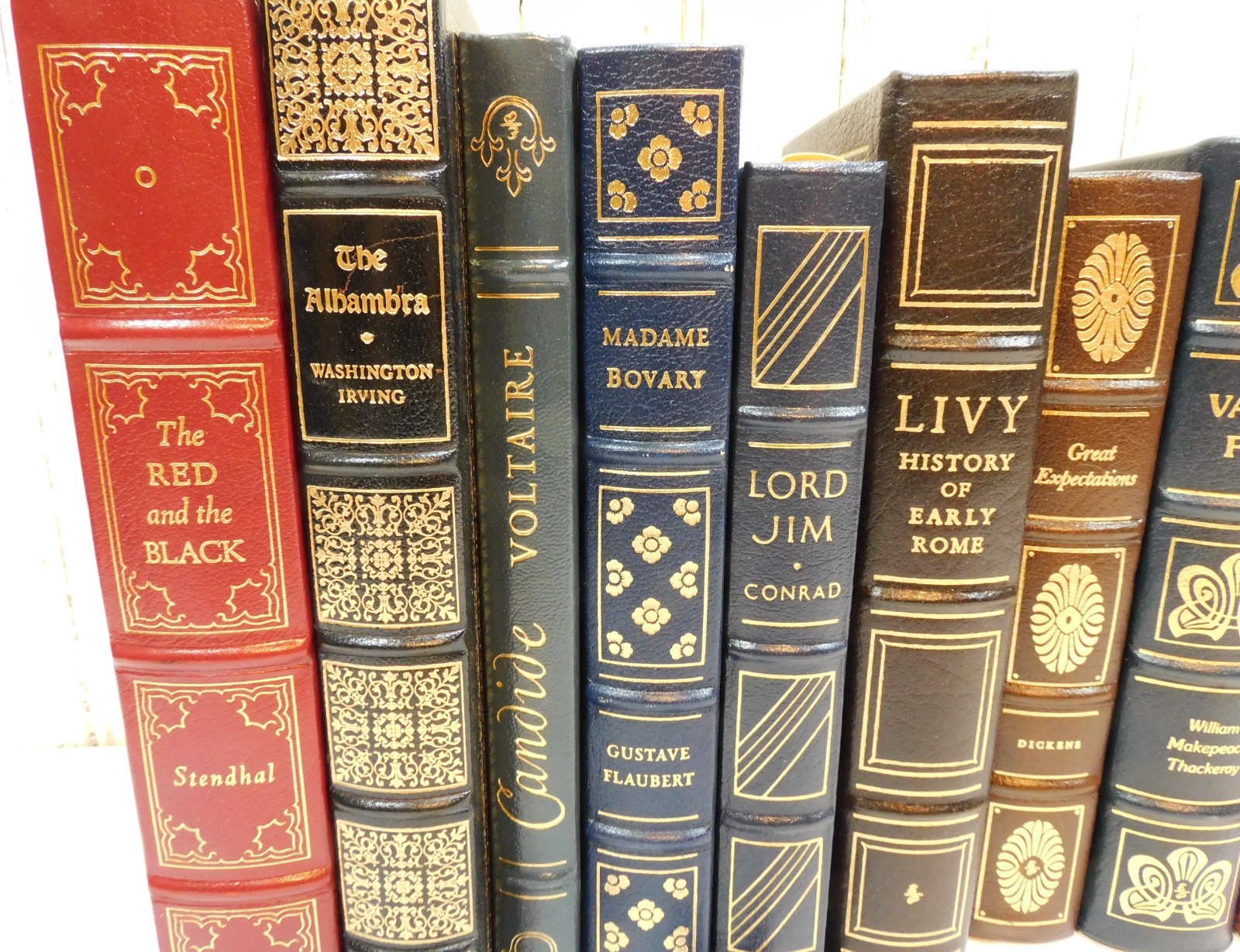 9 Easton Press Classic Books ~ Leather Bound Gold Gilt Crisp