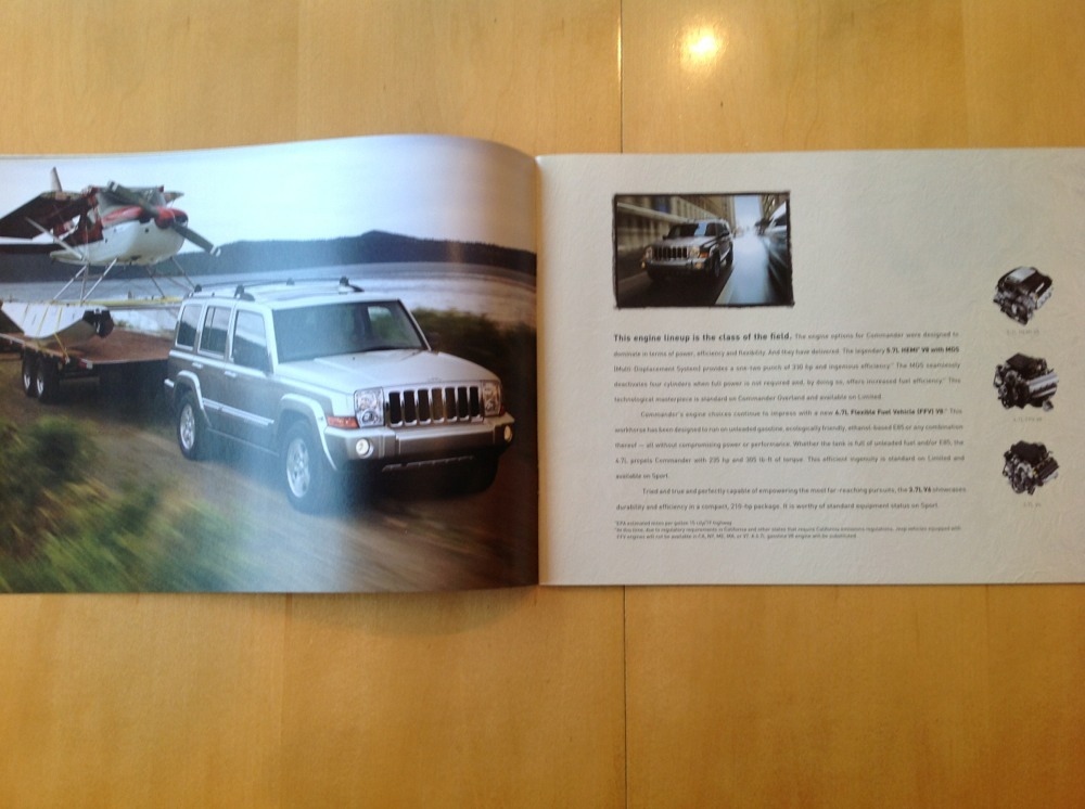 2007 Jeep Commander Limited Quadra 5.7L HEMI V8 4.7L SUV Catalog Brochure Book