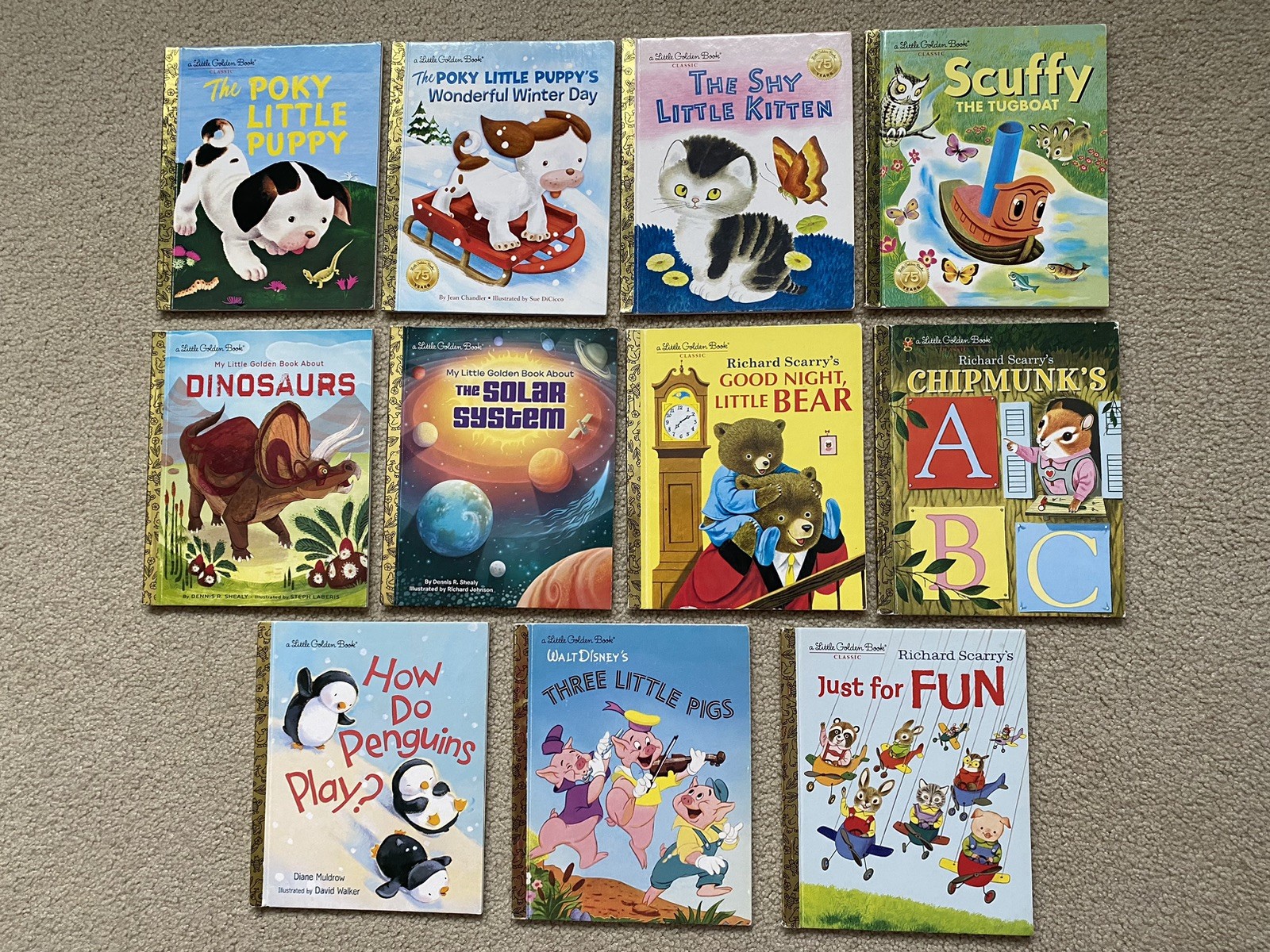 LOT OF 11 Little Golden Book – Multiple Titles of Recent Reissued Classics VGC