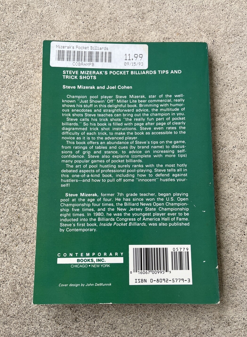 Steve Mizerak, Pocket Billiards – Tips, Trick Shots 1982 Illustrated 161 Pages