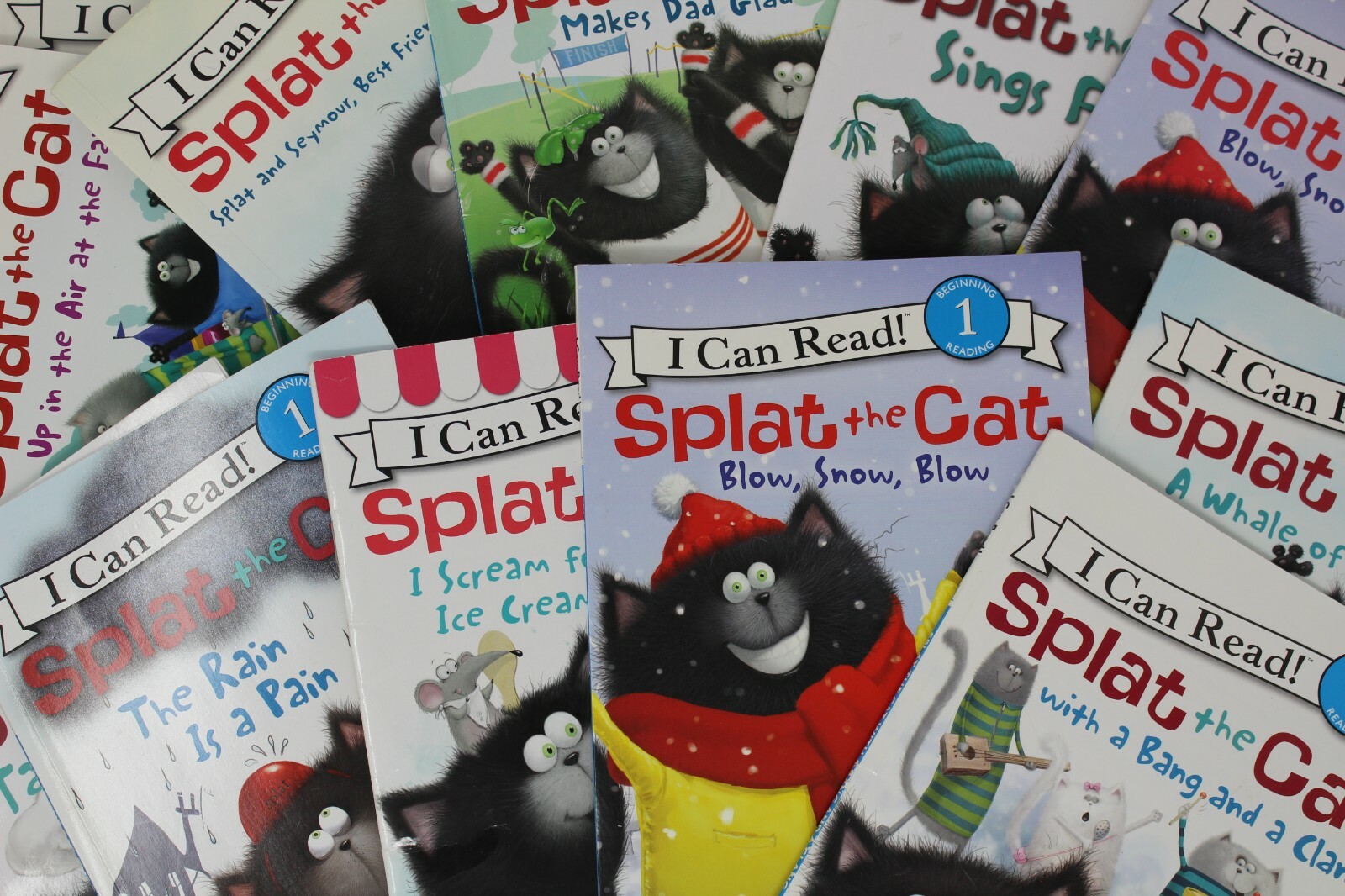 Lot of 8 Books Splat the Cat I Can Read Level 1 by Rob Scotton – Random