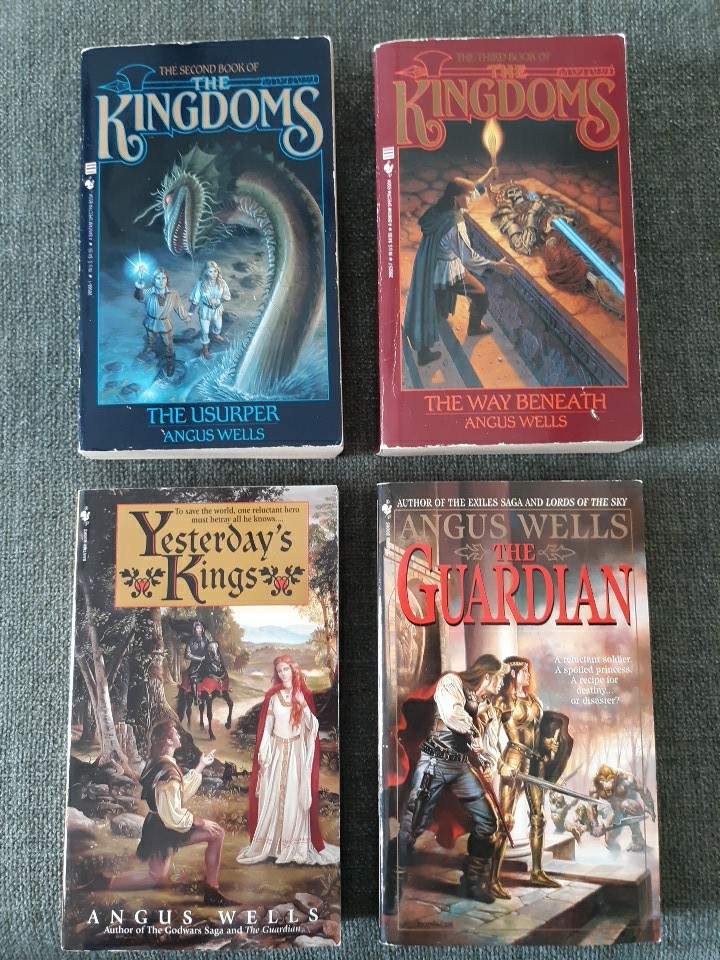 Angus Wells, 4 Fantasy PB, Kingdoms, Yesterday’s Kings, Guardian, Acceptable +