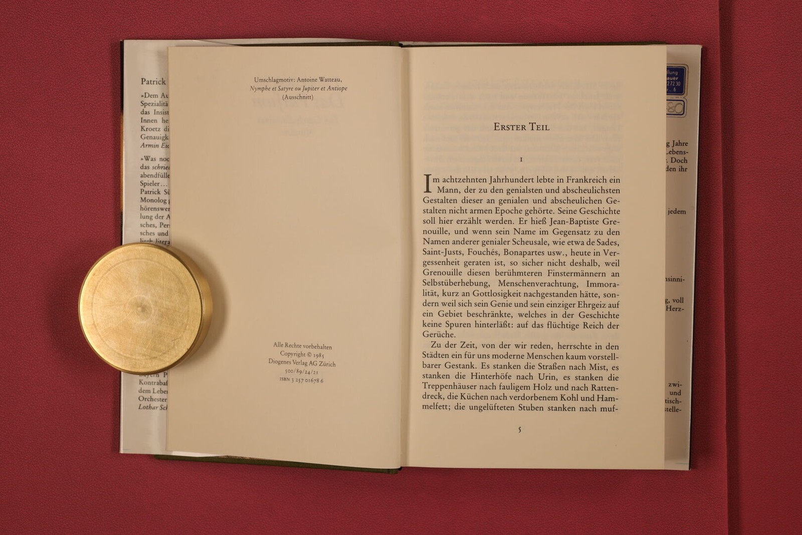 327295 Patrick Süskind DAS PARFUM DIOGENES Die Geschichte eines Mörders HC