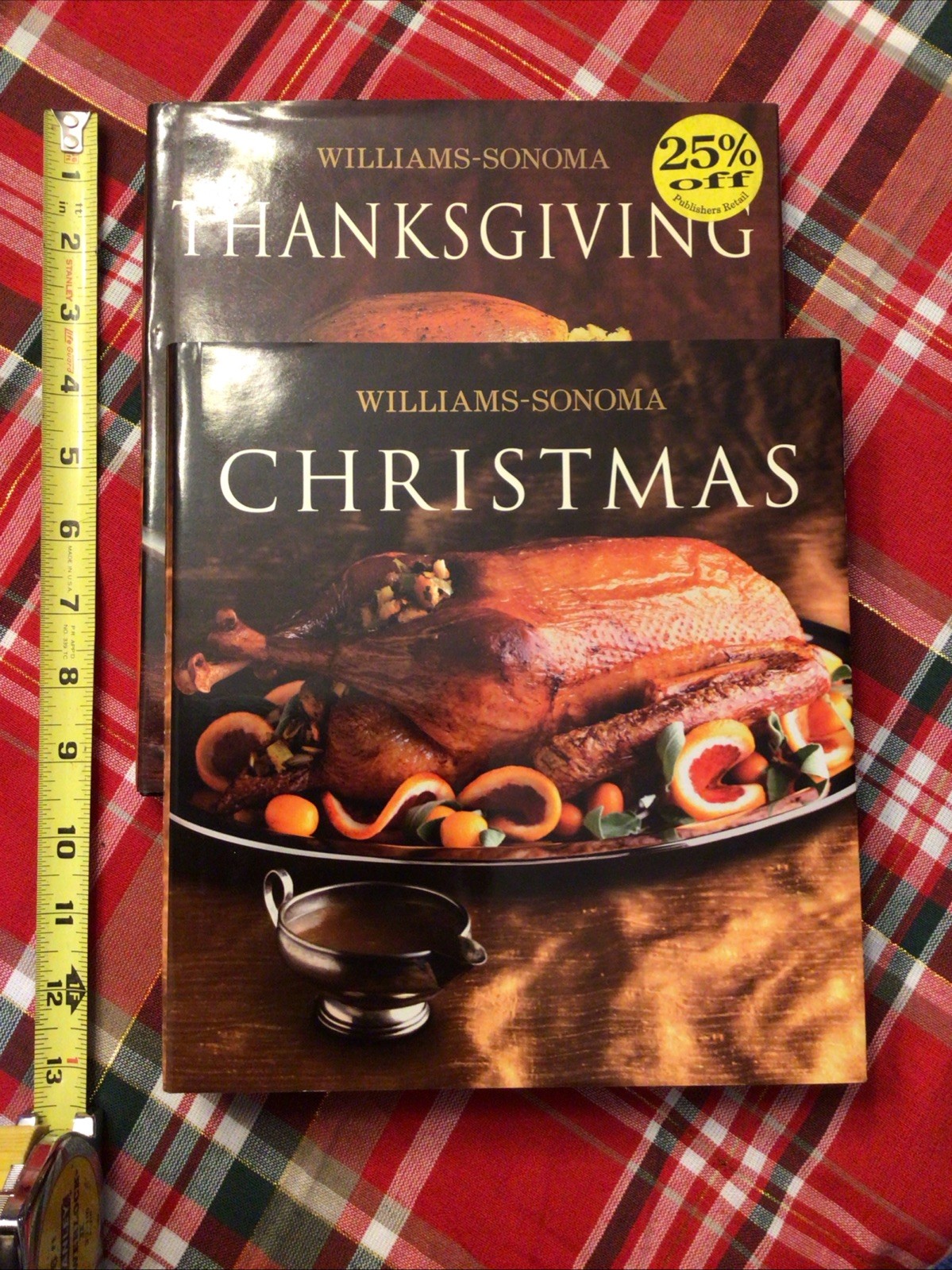 Lot of 2! Williams-Sonoma Cookbooks: Thanksgiving and Christmas Like new!