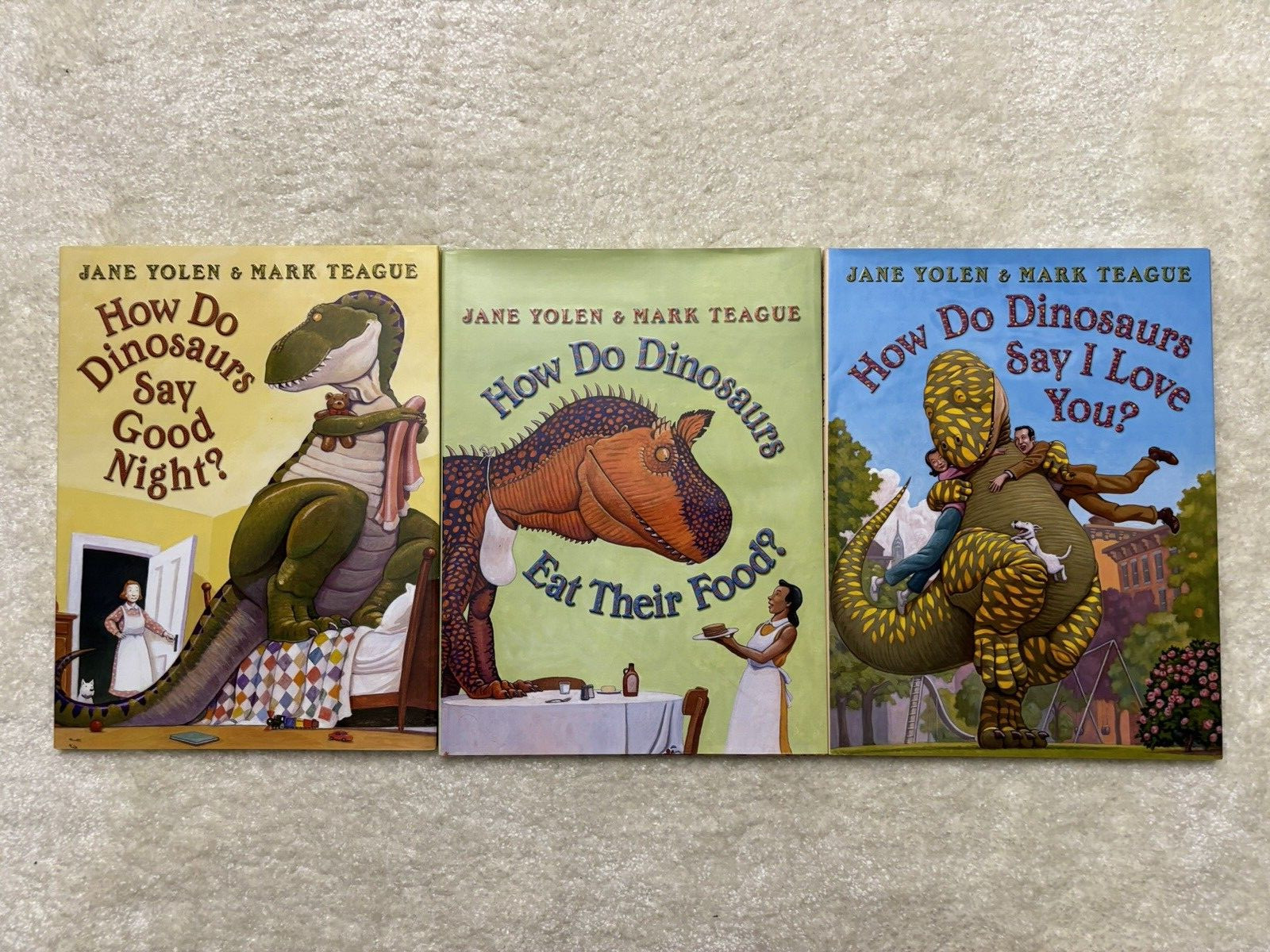 Lot Of 3 How Do Dinosaurs book Jane Yolen & Teague Say Good Night, I’m Mad, Safe