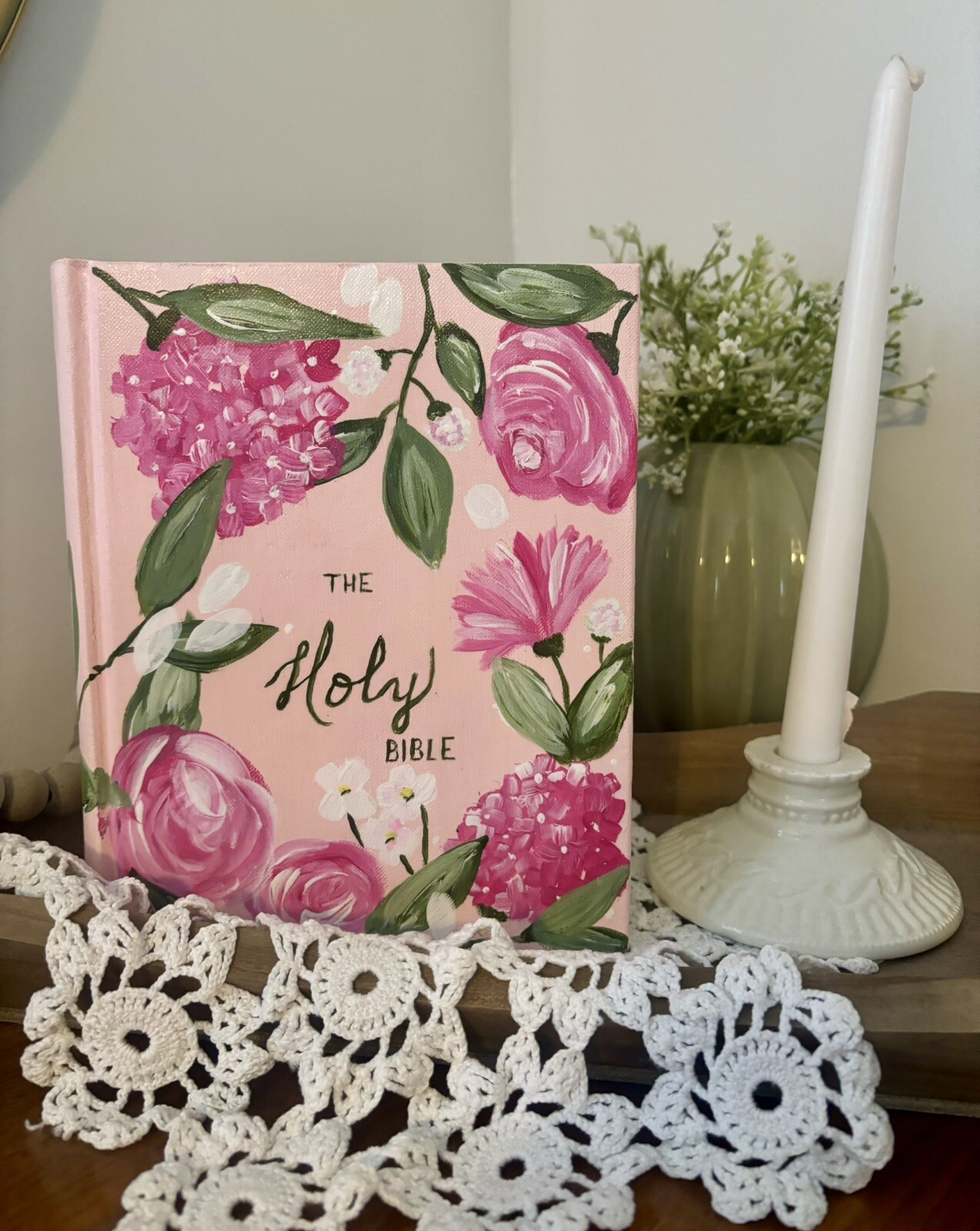 Custom KJV Bible, Hand Painted, Note taking