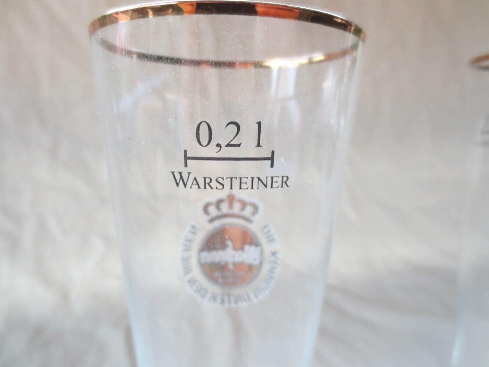 Warsteiner (Warstein) – Set of 2 – German Beer Glasses 0.2 Liter – “Tulip” – NEW