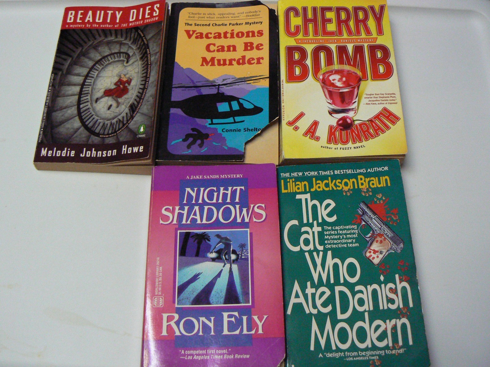 5 Mixed Mystery Murder PBs. Cherry Bomb, Night Shadows,Beauty Dies, free ship