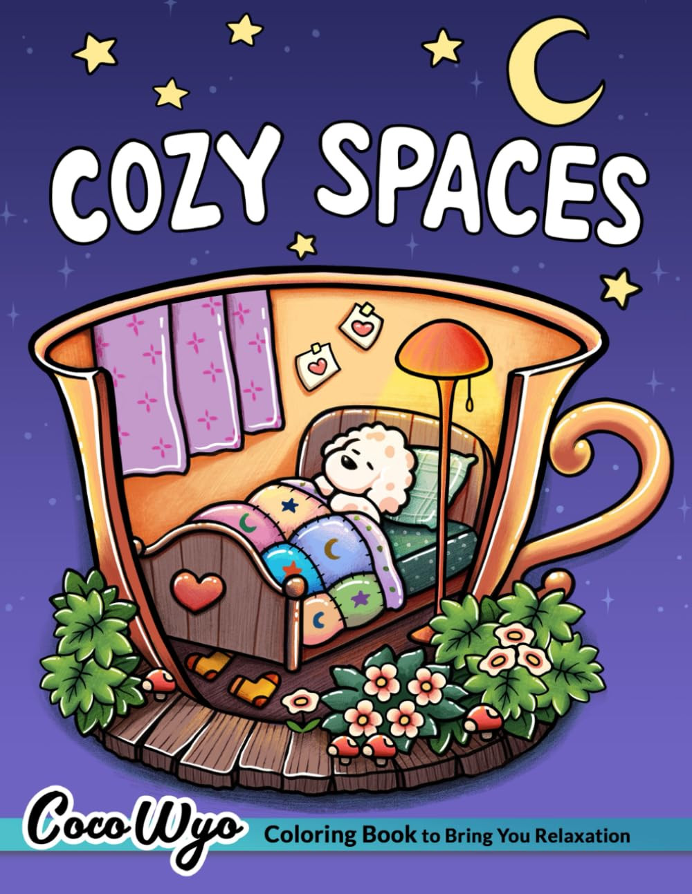 Cozy Spaces: Coloring Book for Adults and Teens Featuring Relaxing Familiar Corn