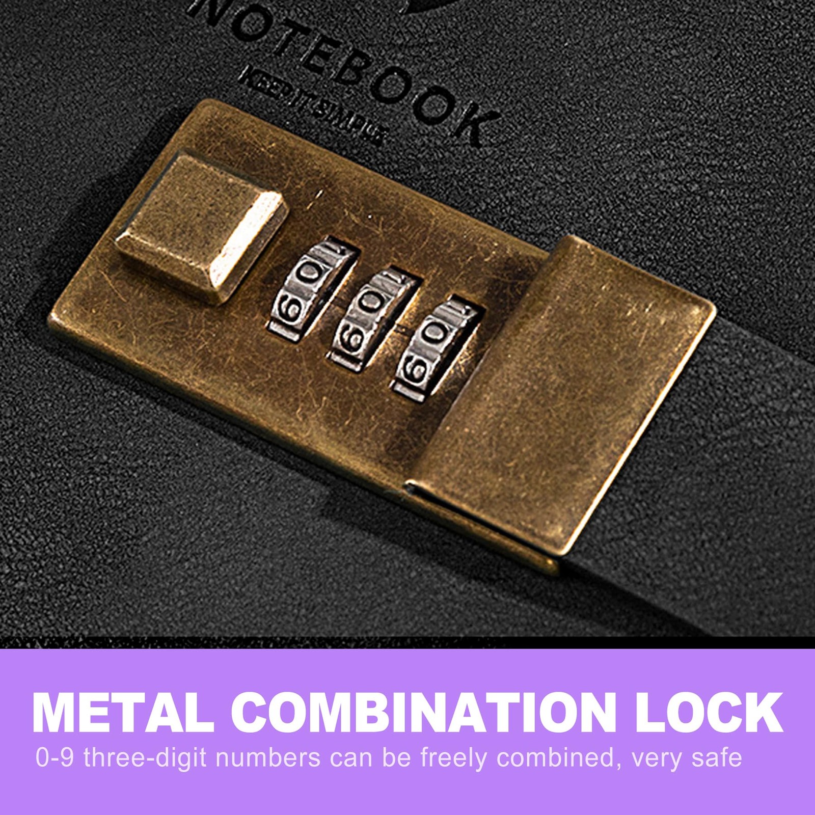ZeriLion 240 Pages A5 Lock Journal Retro PU Leather Locking Diary Notebook – …