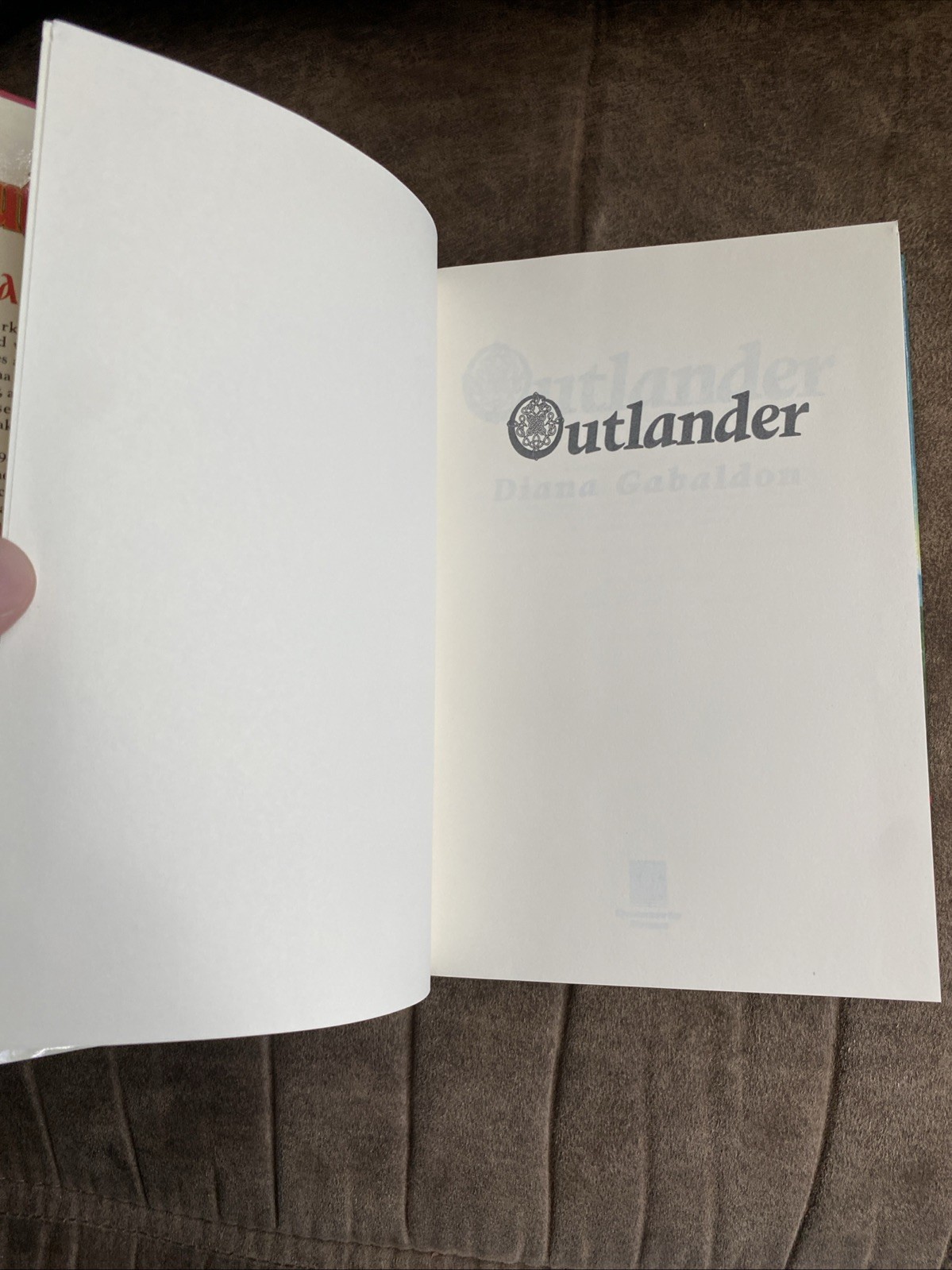 Outlander Diana Gabaldon 1st First Book Club Edition 1991 Hardcover HCDJ
