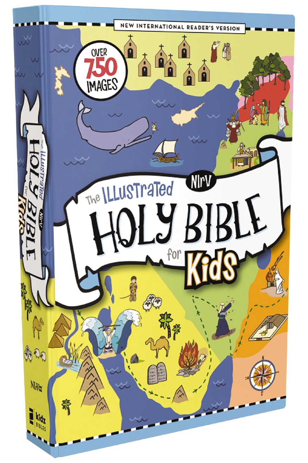NIrV, The Illustrated Holy Bible for Kids, Hardcover, Full Color, Comfort Pr…