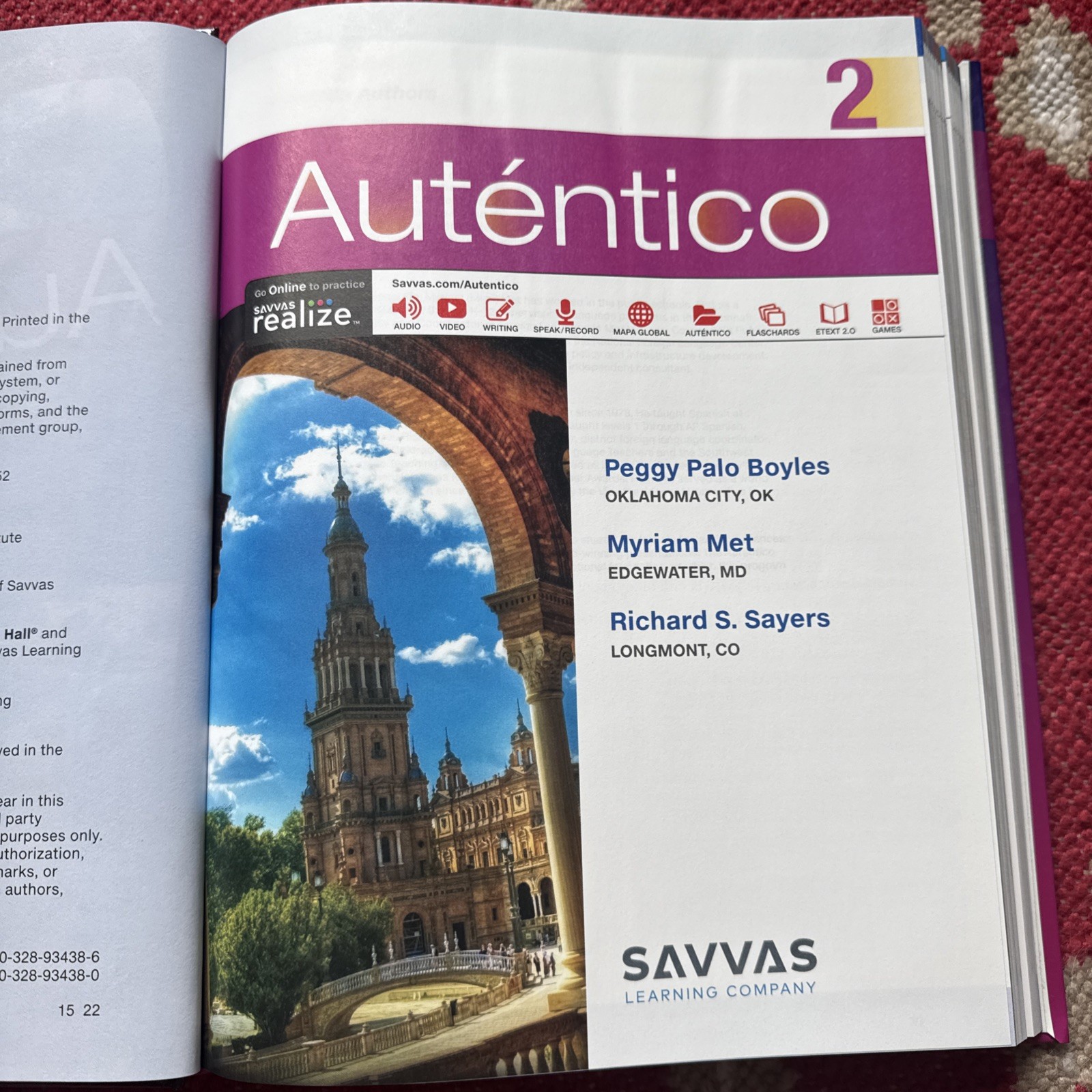 AUTENTICO 2018 STUDENT EDITION LEVEL 2 GRADE 6/12 By Savvas Learning Co