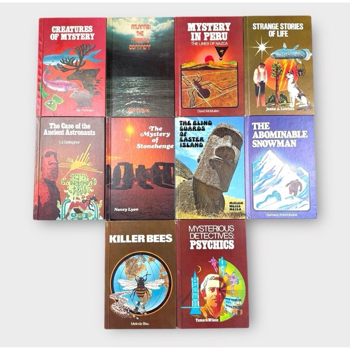 10 Vintage Raintree Mystery Books 1977 Atlantis Bigfoot Stonehenge Killer Bees