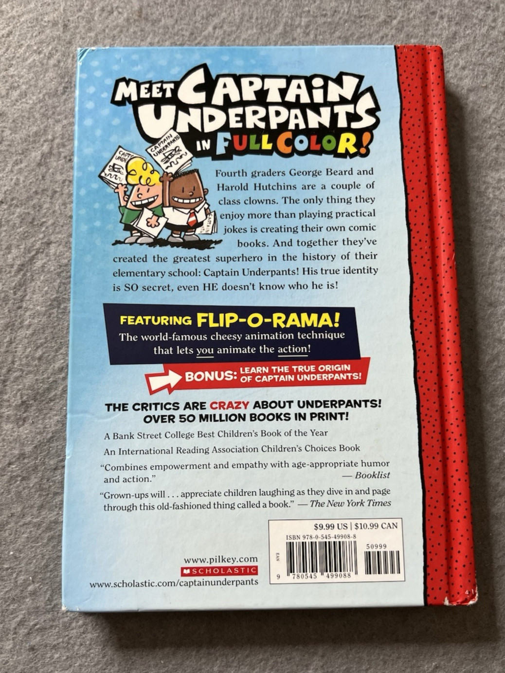 Captain Underpants Hardcover 1997 Pilkey, Dav Full Color Novel 138 Pages