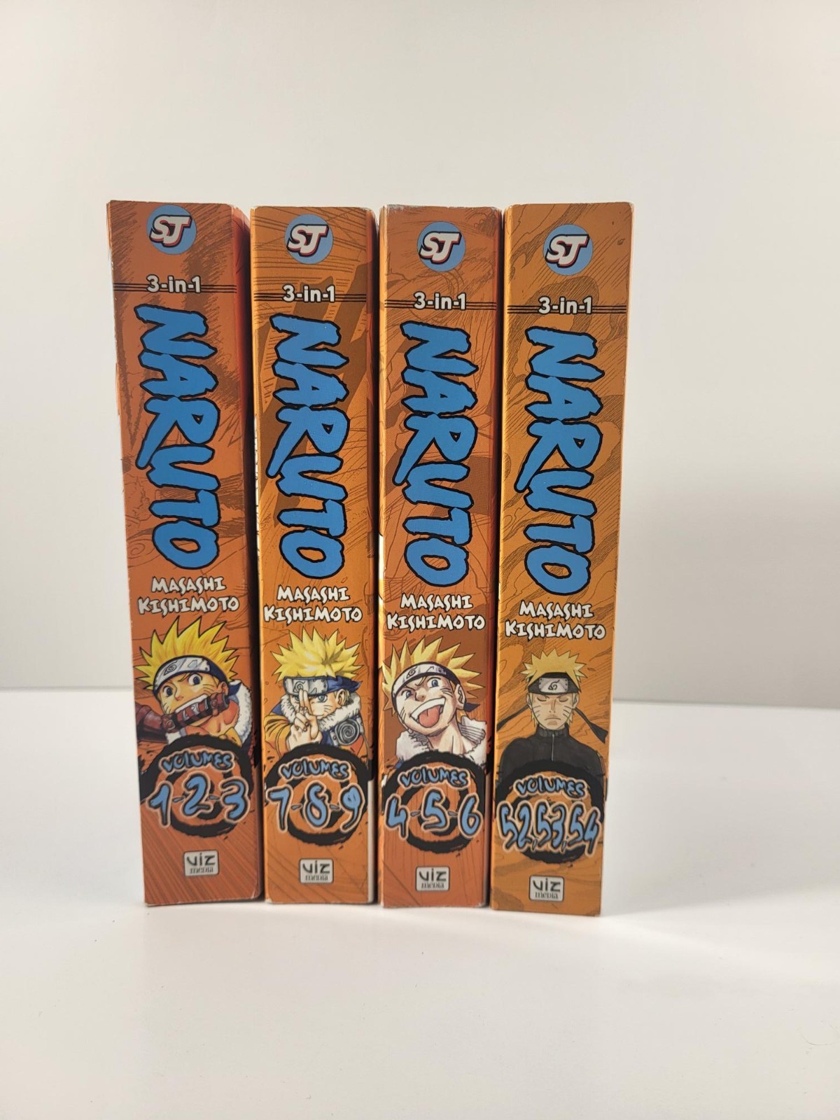 Naruto 3in1 Manga 1-2-3,-4-5-6, 7-8-9, 52-53-54 Masashi Kishimoto, Vol 1,2,3,18