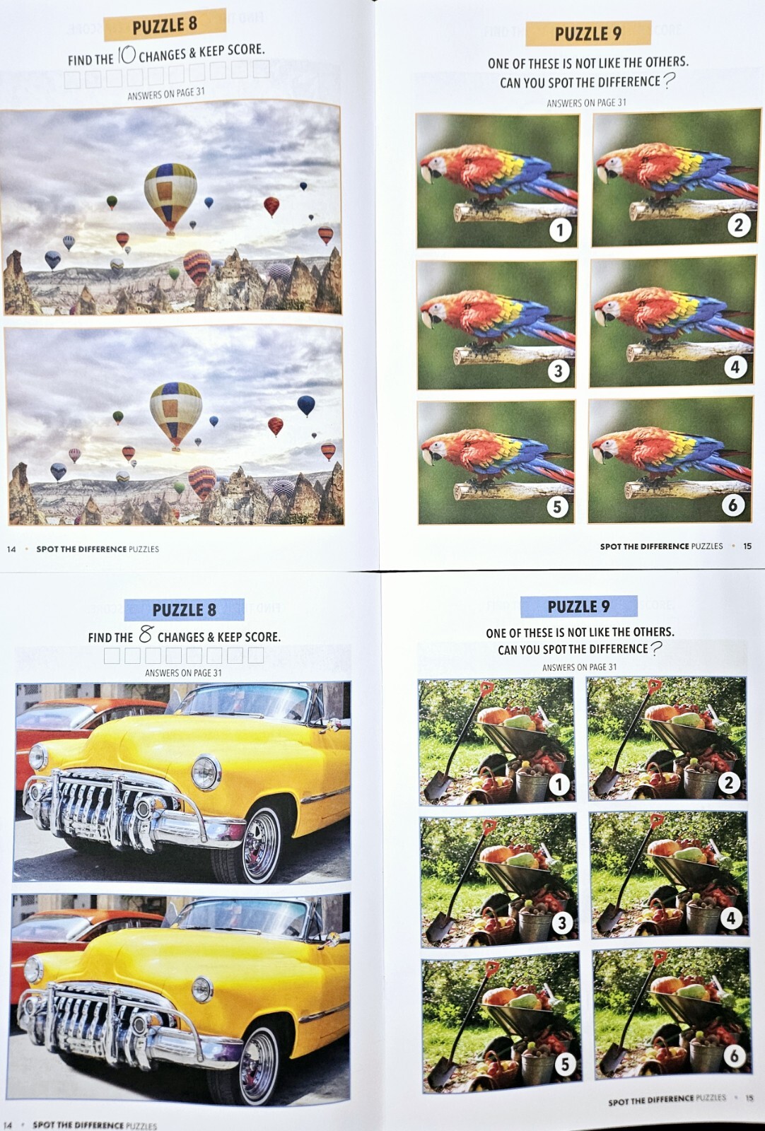 Bundle Of 4 Spot the Difference Puzzle Books Intermediate/ Challenging 2024 NEW!