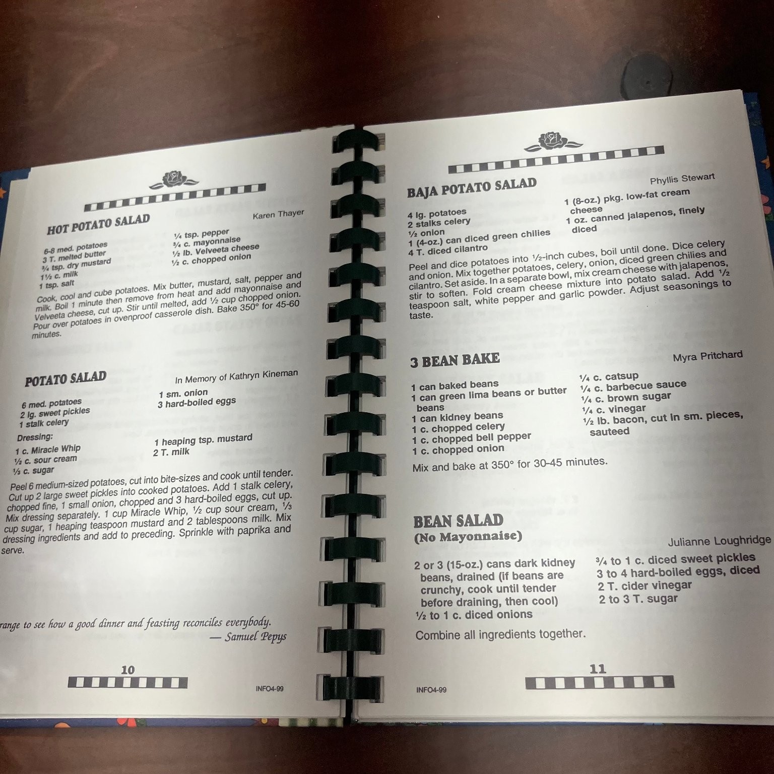 Grade A Recipes St. Thomas Elementary 1999 Cookbook Morris Press Sample