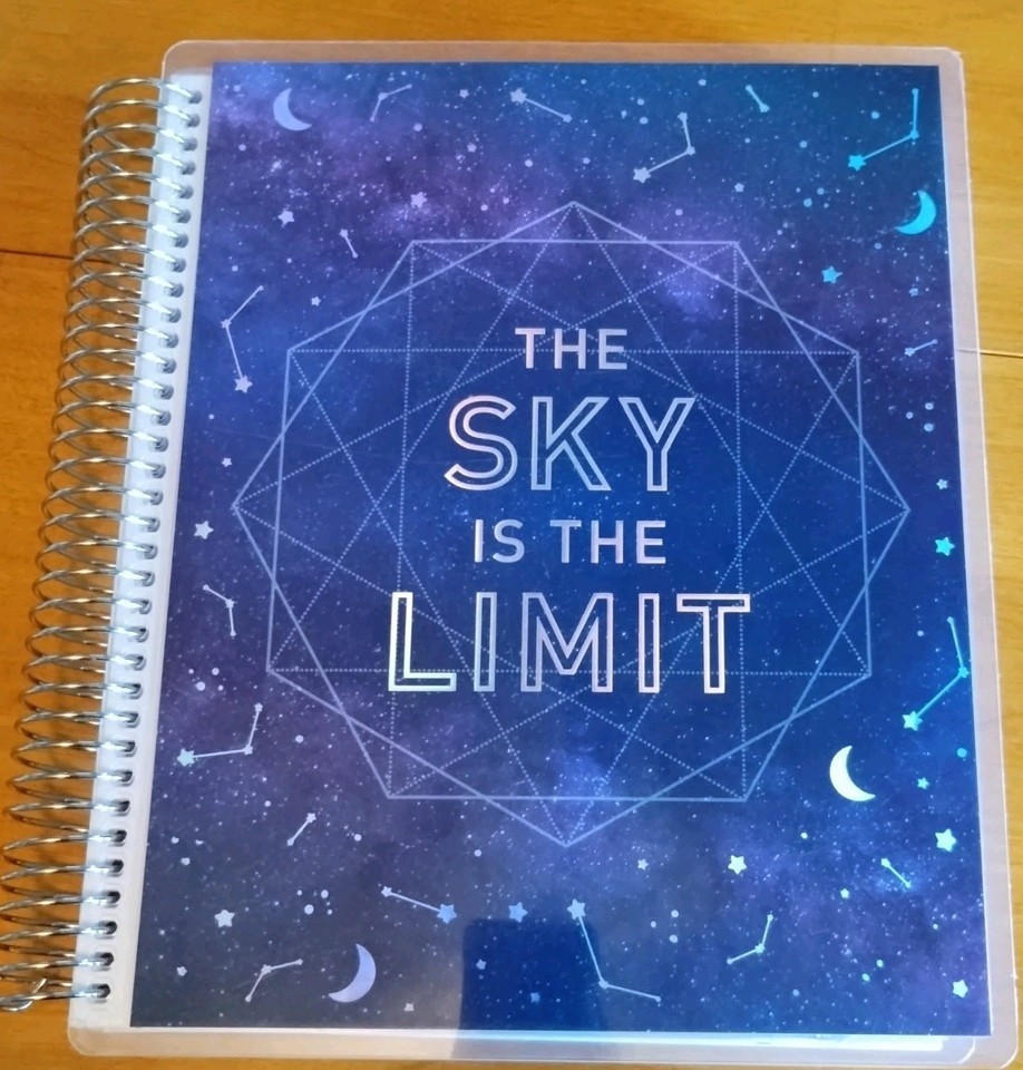 The Sky is The Limit Spiral Planner Weekly 12 Month Planner Calendar 174 pages
