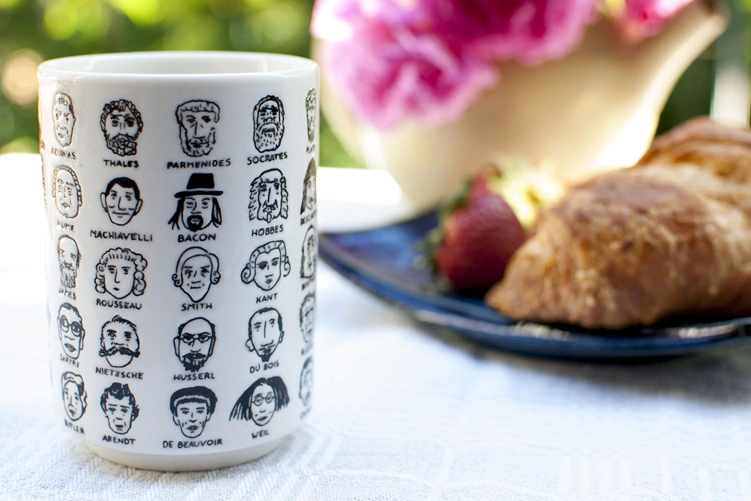 It’S Hard to Get a Handle on Philosophy – Porcelain Handleless Tea Cup Featuring