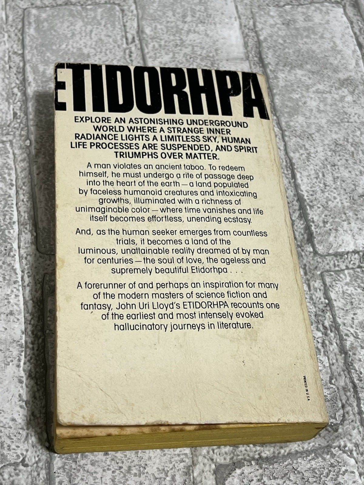 John U. Lloyd: Etidorpha, or The End of Earth Pbk 1976- RARE