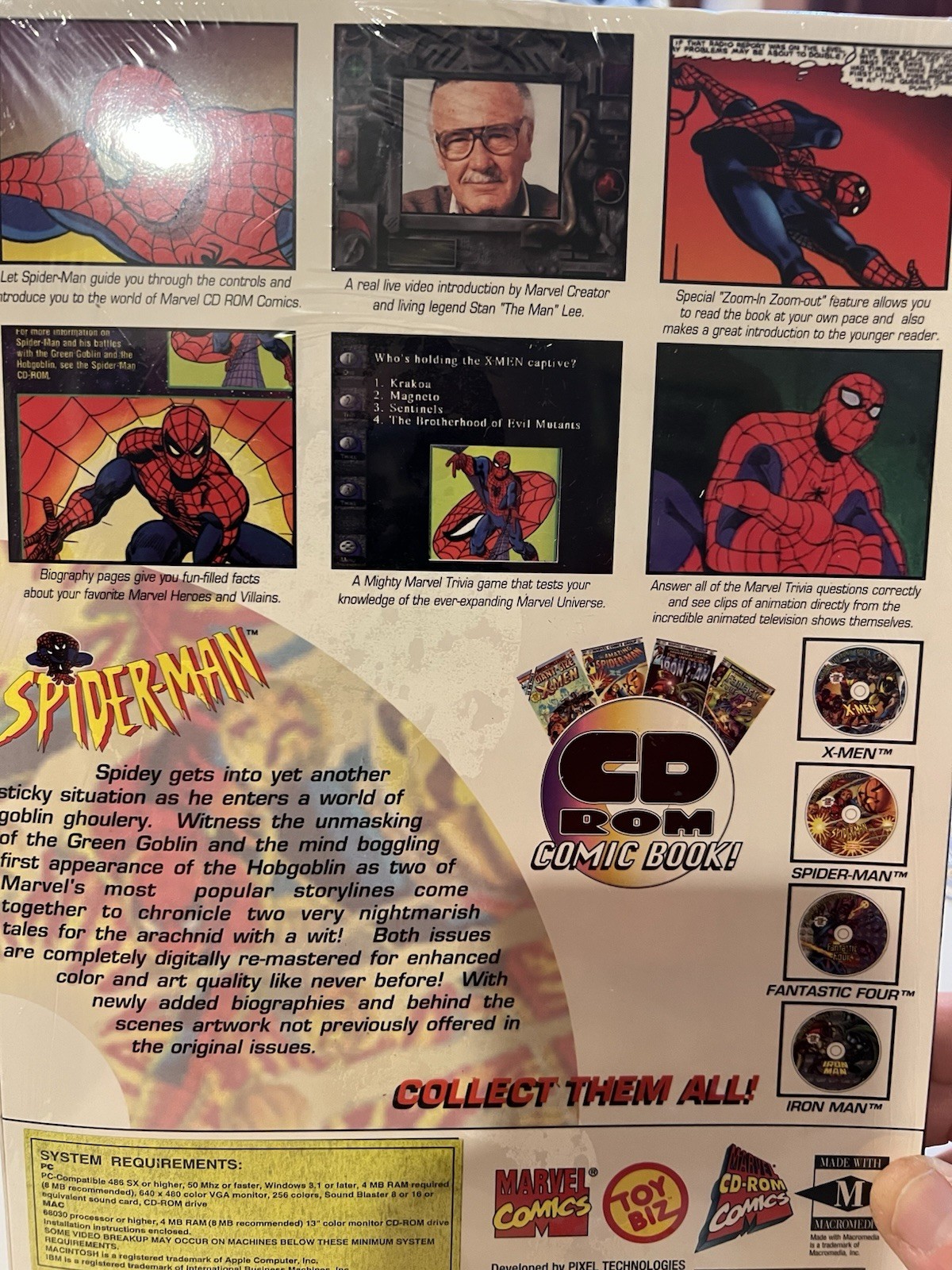 SPIDER-MAN Interactive CD-ROM Comic Book #1 Marvel Toy Biz 1995 – Brand New