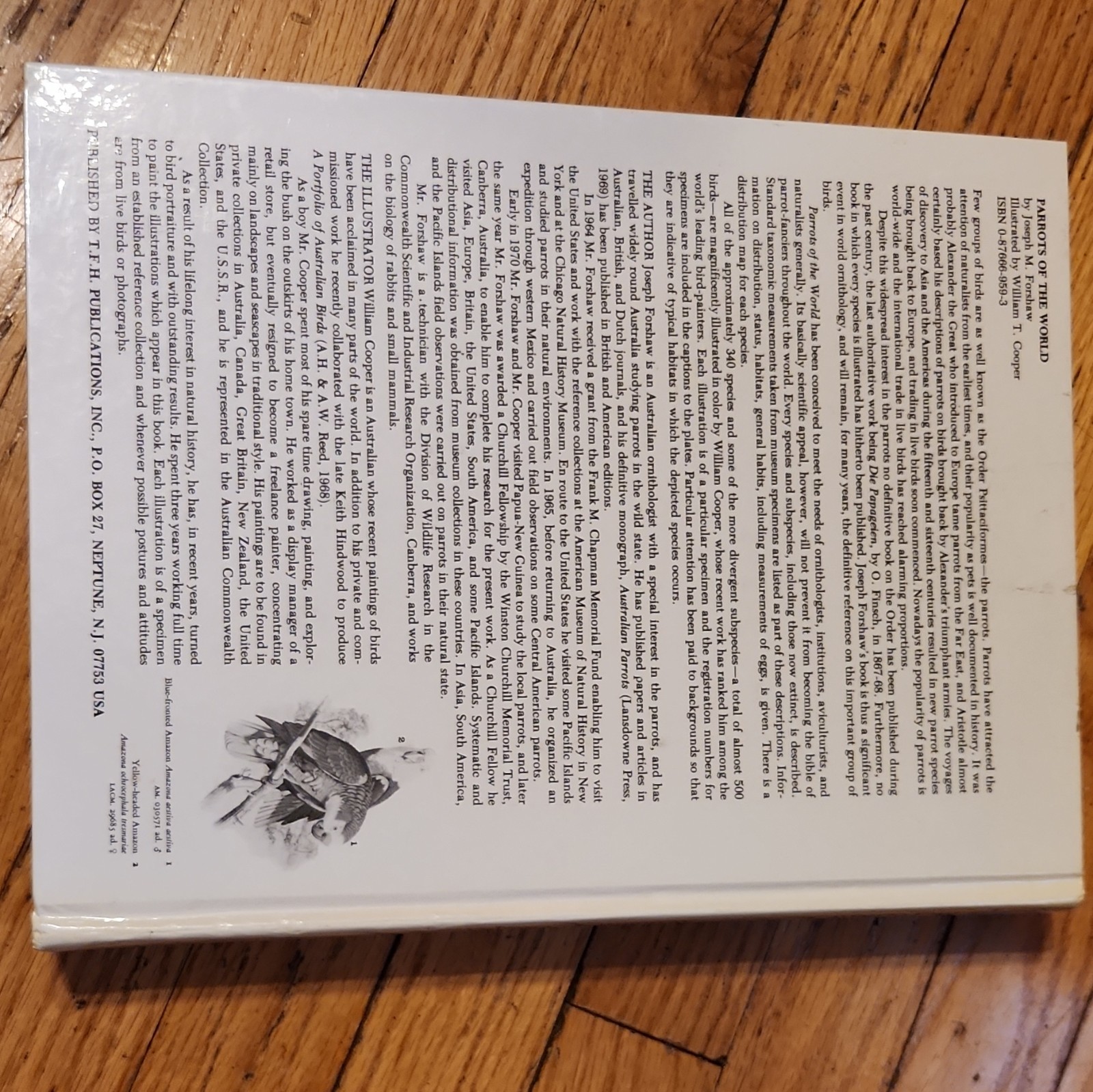 Joseph M. Forshaw Parrots of the World HC Illustrated William T. Cooper 1973