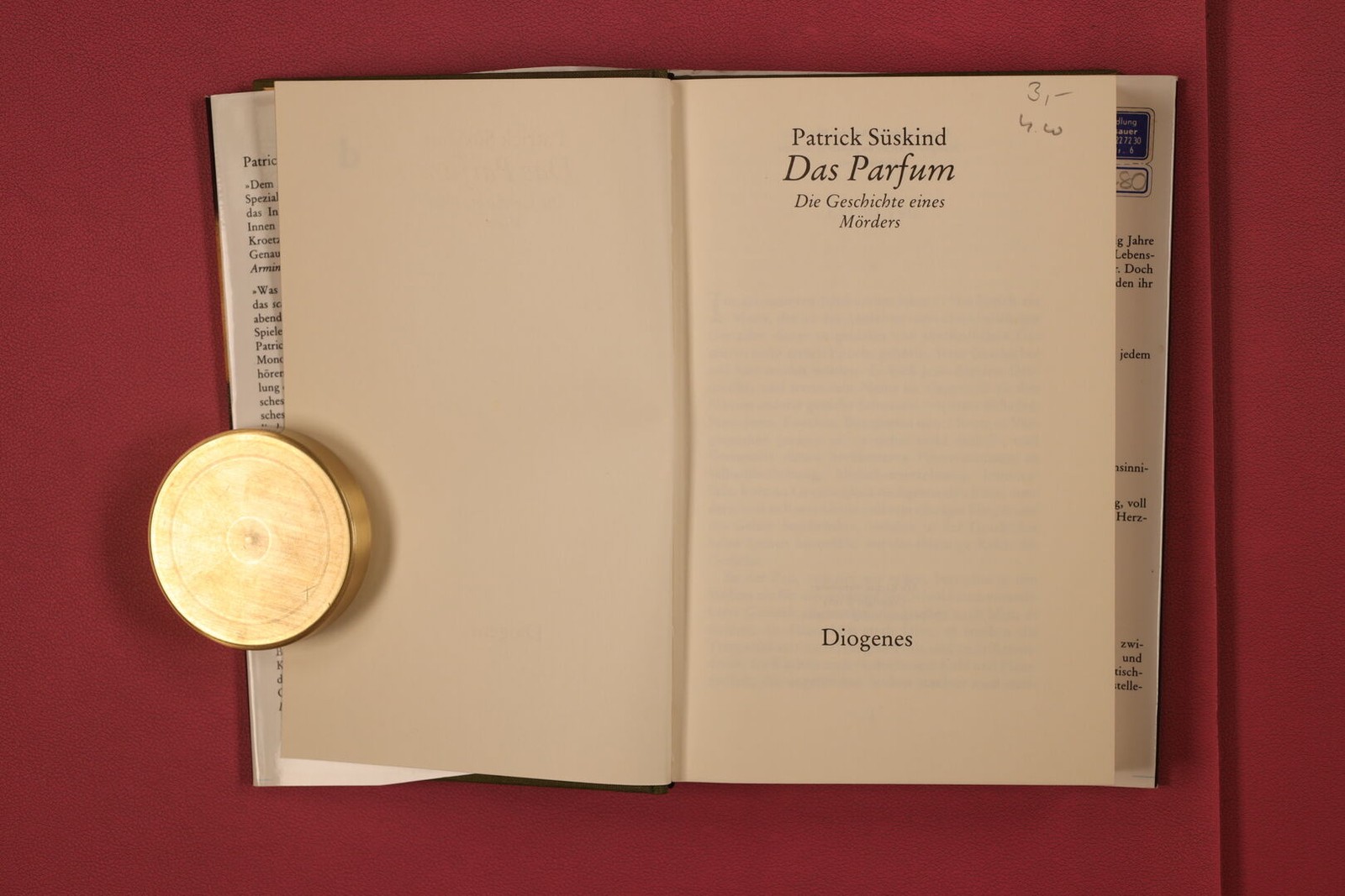 327295 Patrick Süskind DAS PARFUM DIOGENES Die Geschichte eines Mörders HC