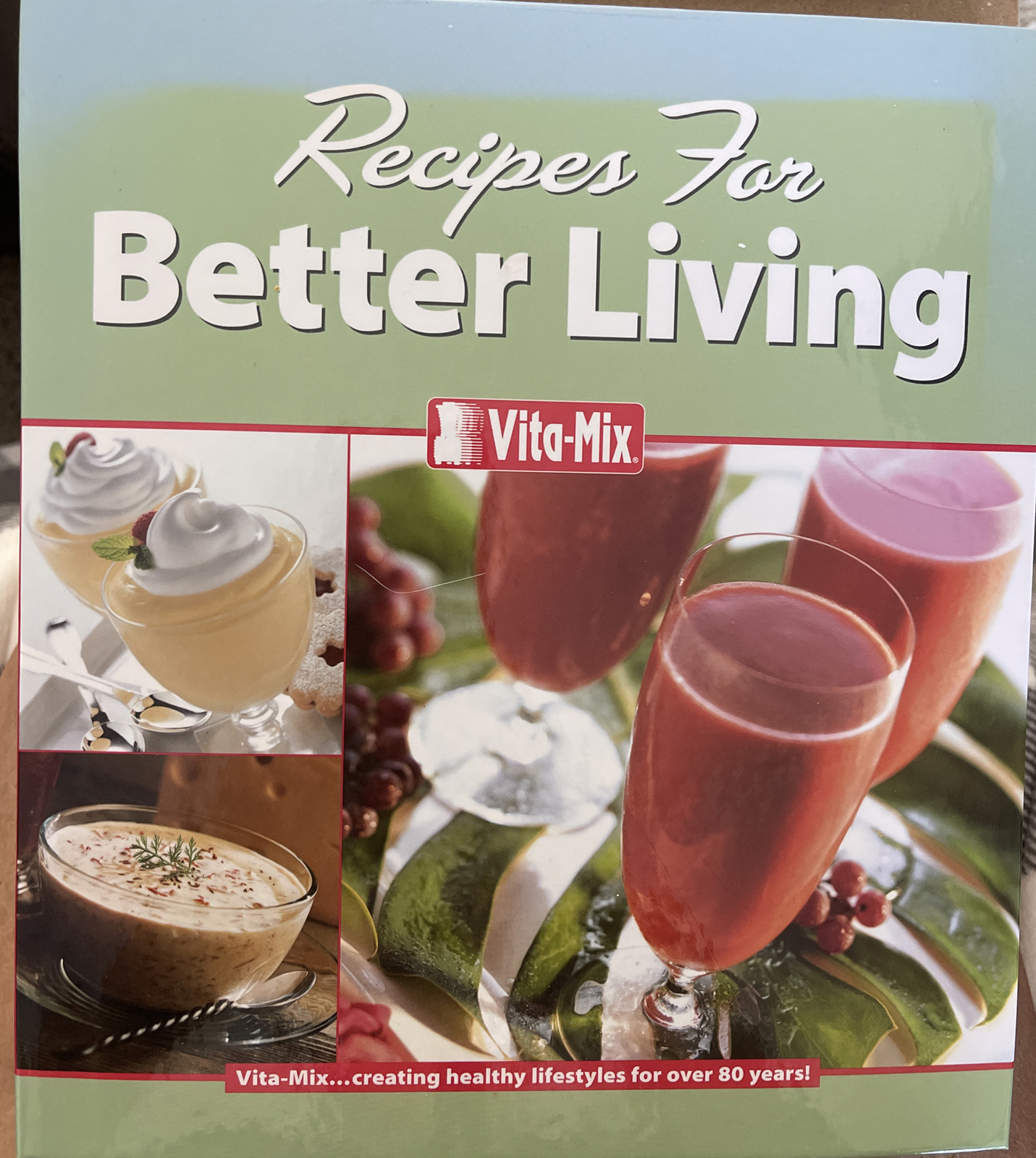 Vita-Mix Recipes For Better Living Blender Cookbook Binder 2003 + Whole Grain CB