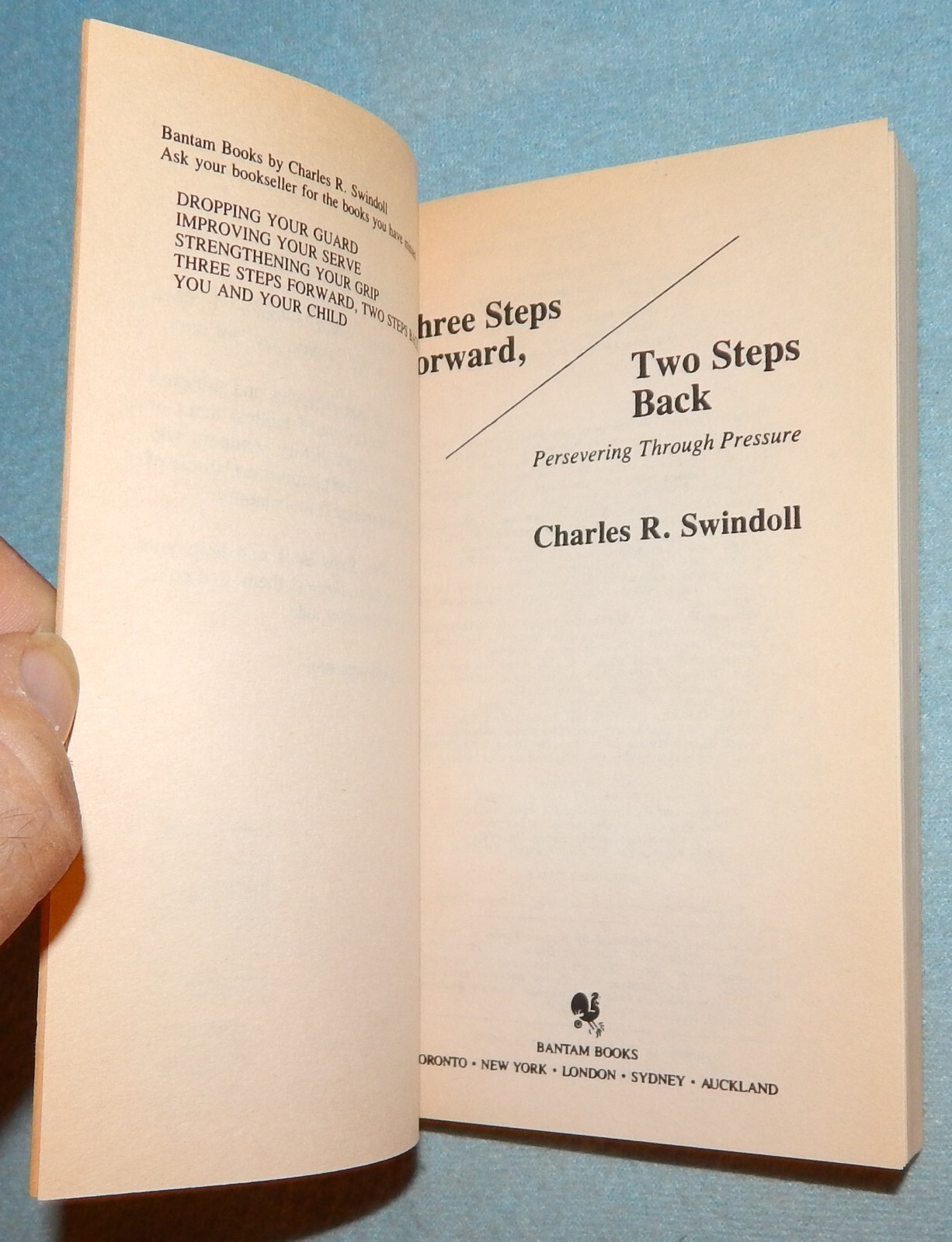 Three Steps Forward, Two Steps Back by Charles R. Swindoll (Paperback, 1980) New