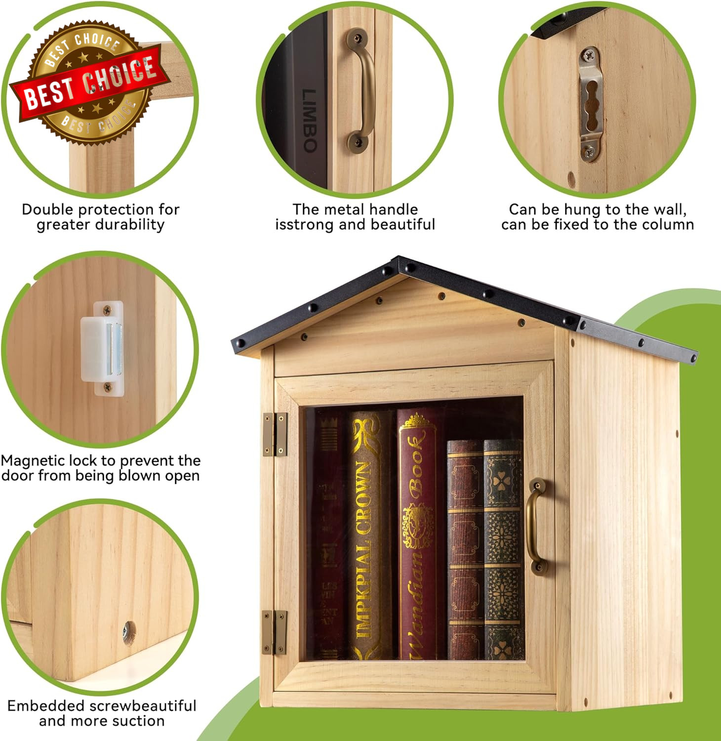 Little Library Box Outdoor – Free Library Kit for Sharing Books, Literature, and