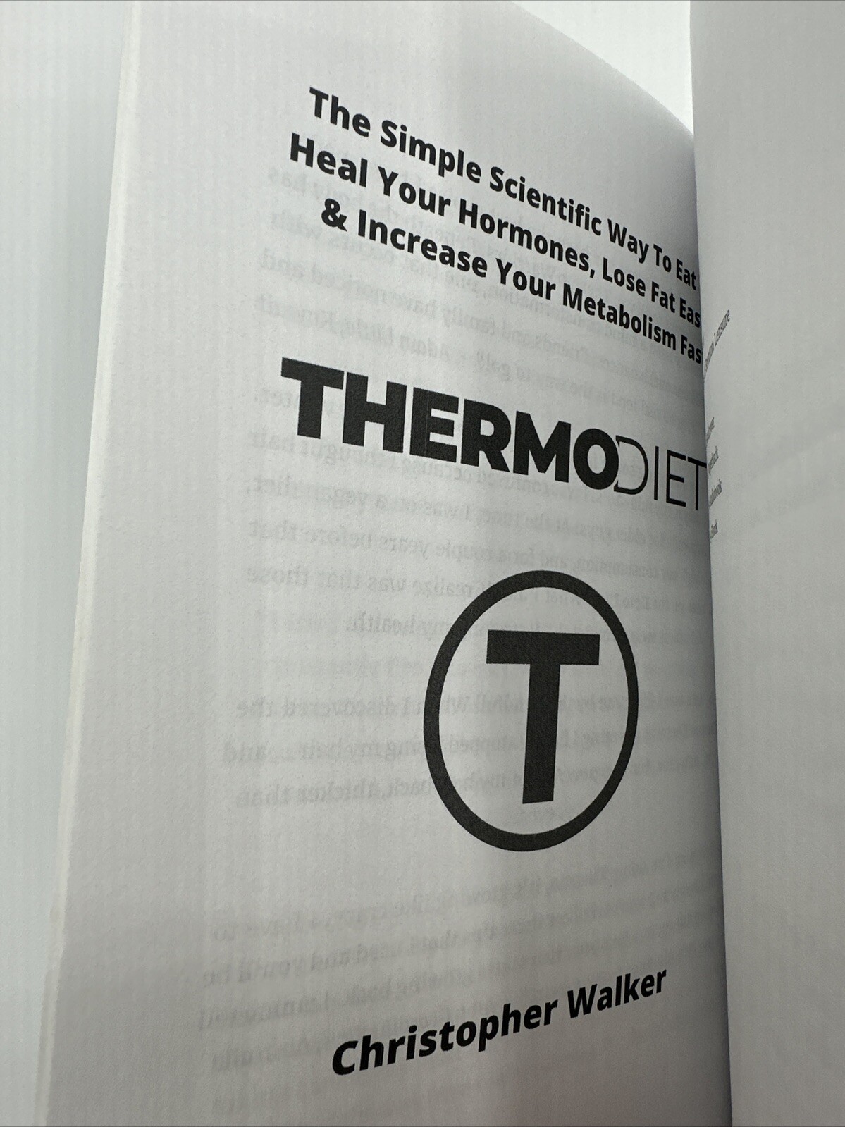 The Thermo Diet Paperback Rare Christopher Walker 445 Total Pages Health Simple