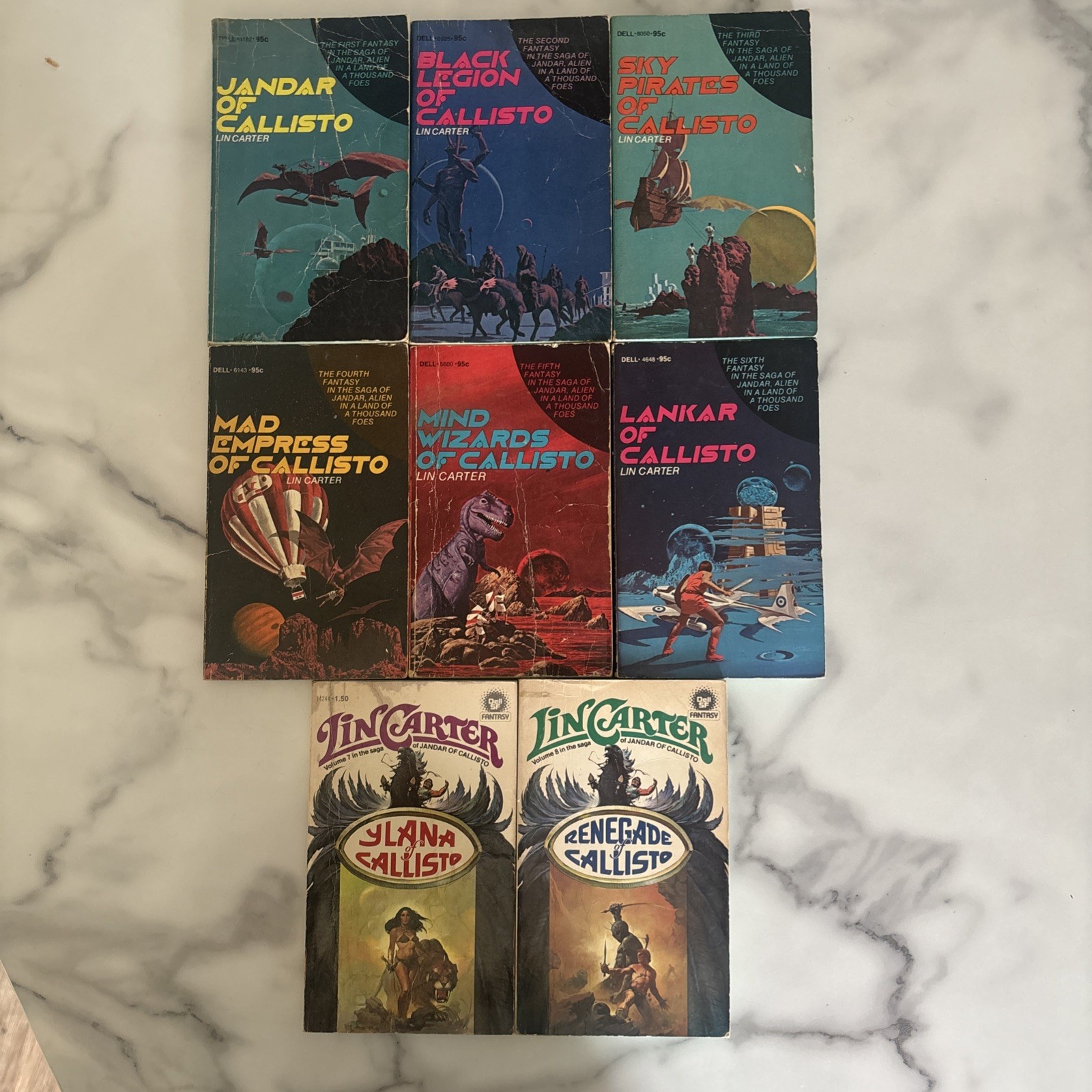 Lin Carter Callisto Complete Series Lot Of 8 Paperback
