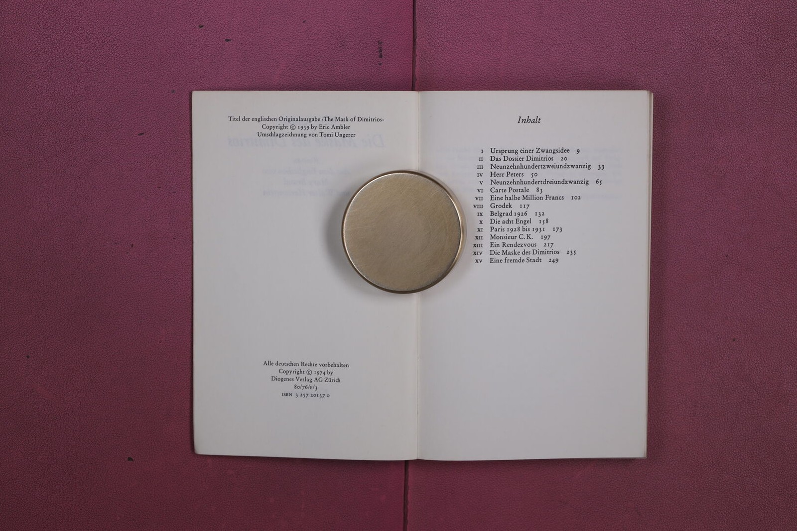 369388 Eric Ambler DIE MASKE DES DIMITRIOS DIOGENES Roman DIOGENES
