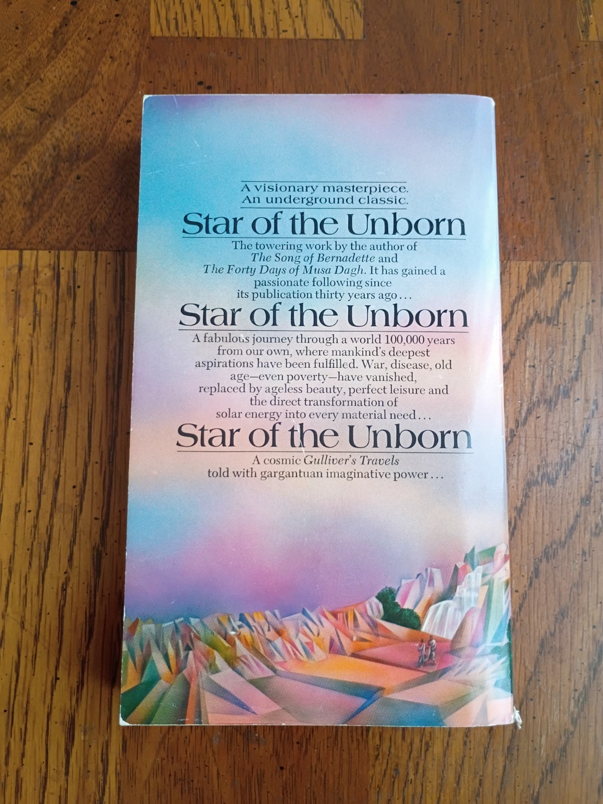 Rare Star of the Unborn by Franz Werfel 1976 Bantam Fantasy Vintage Paperback PB