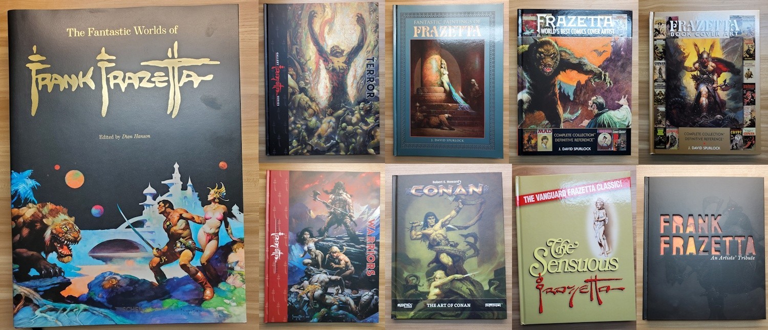 Fantastic WorldsFrank Frazetta Art Book Taschen XL Bundle-Conan-Modiphius, More!