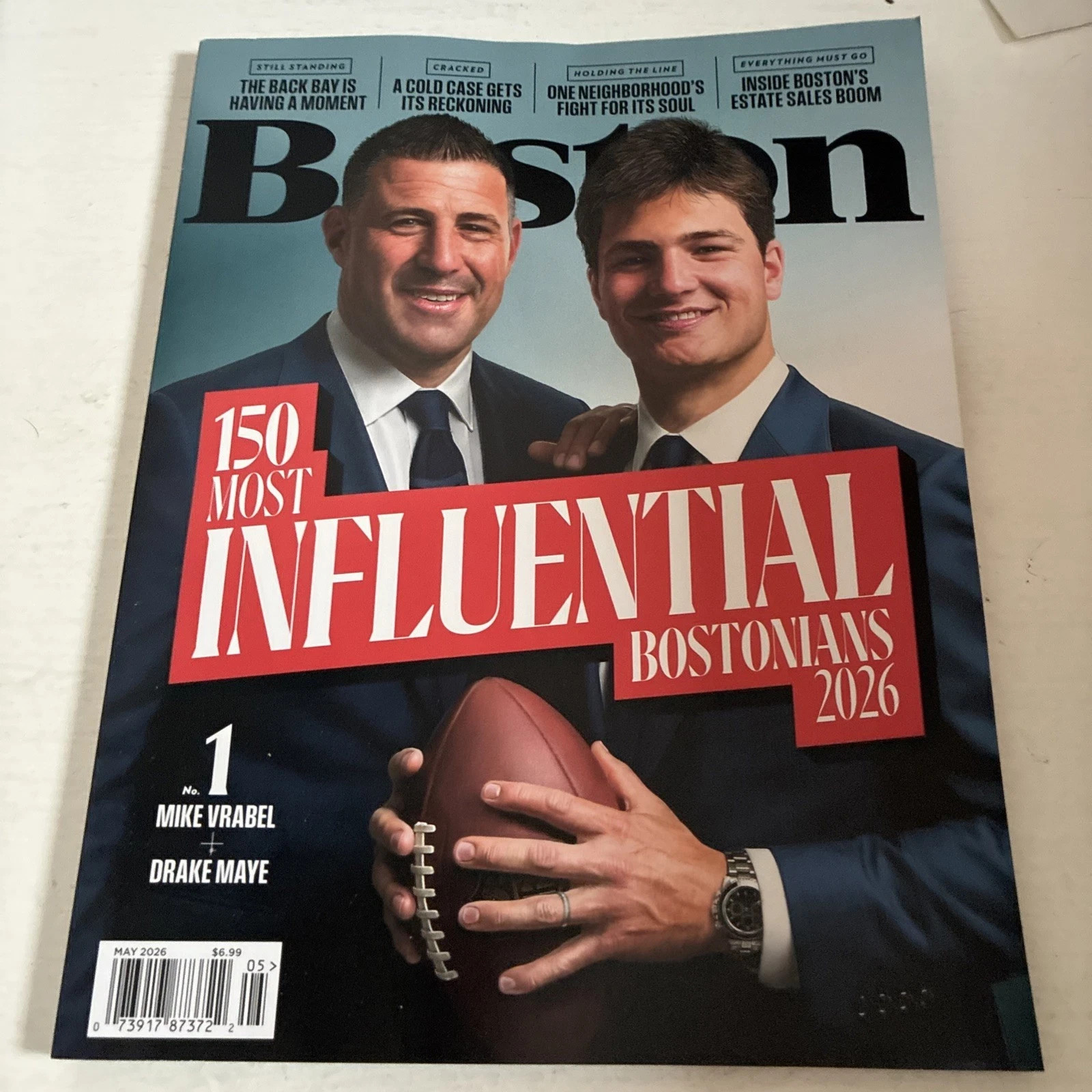 BOSTON Magazine MAY 2026 150 Most Influential Bostonians Mike Vrabel Drake Maye