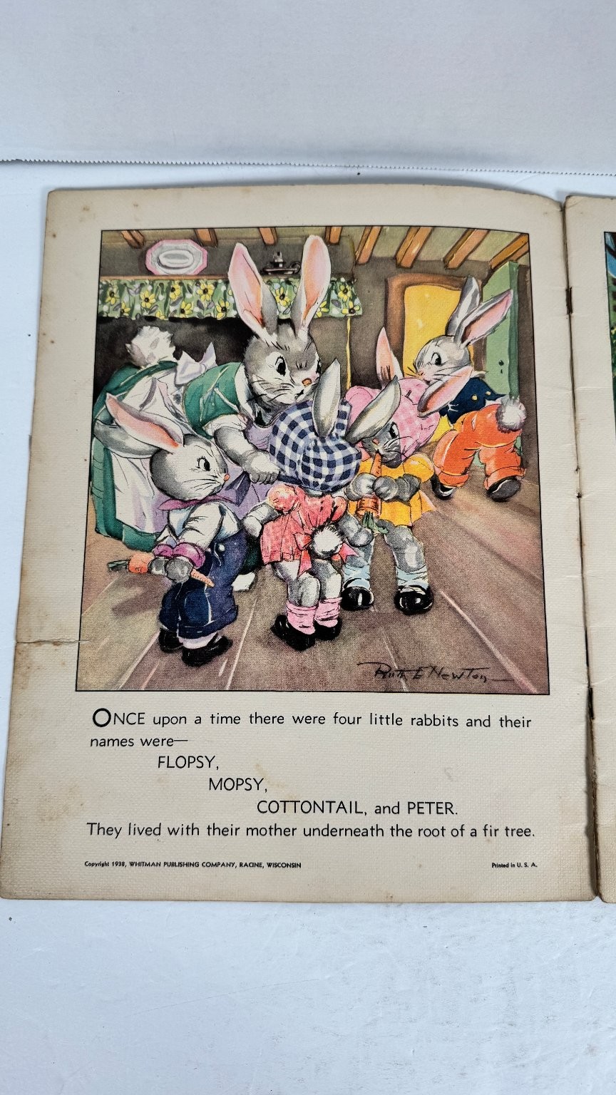 Vintage Children’s Story Book Lot 1938-40 Whitman Merrill Peter Rabbit Pigs