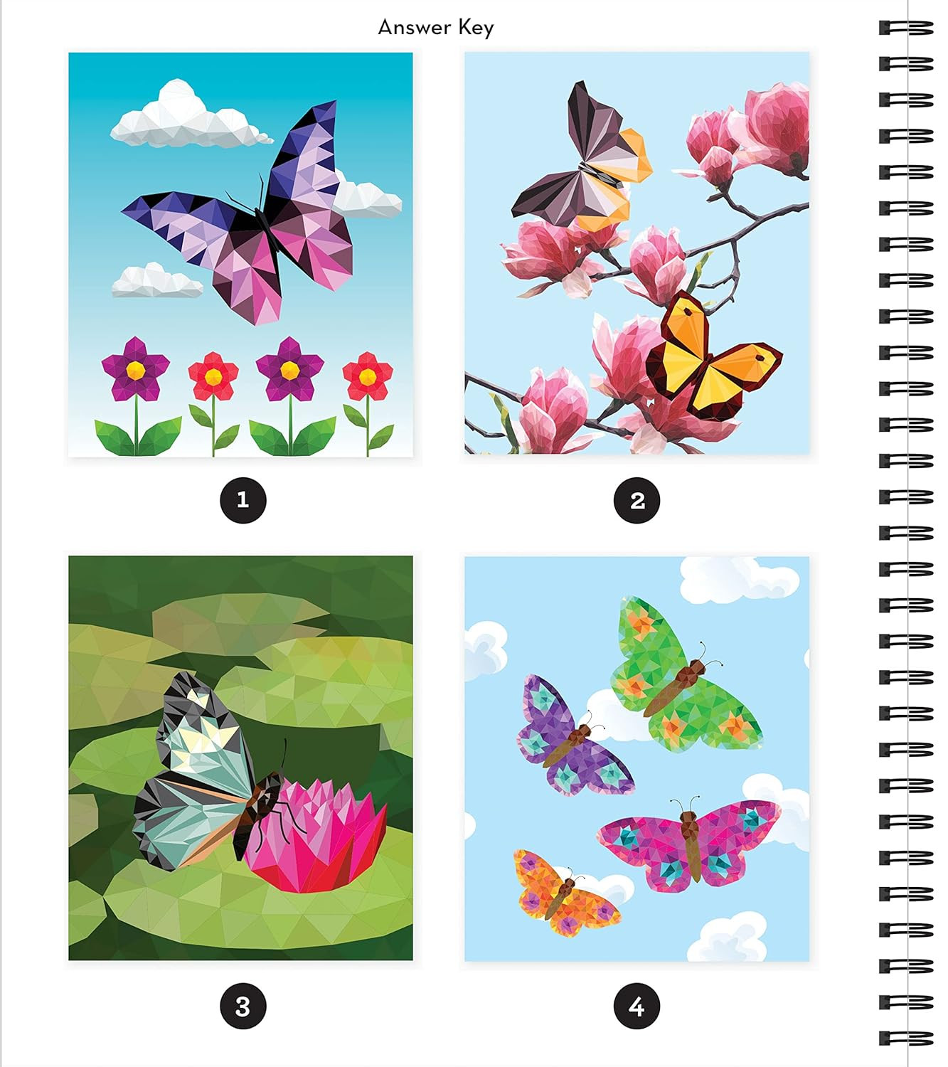 Brain Games – Sticker by Number: Butterflies – 2 Books in 1 (42 Images to Sticke