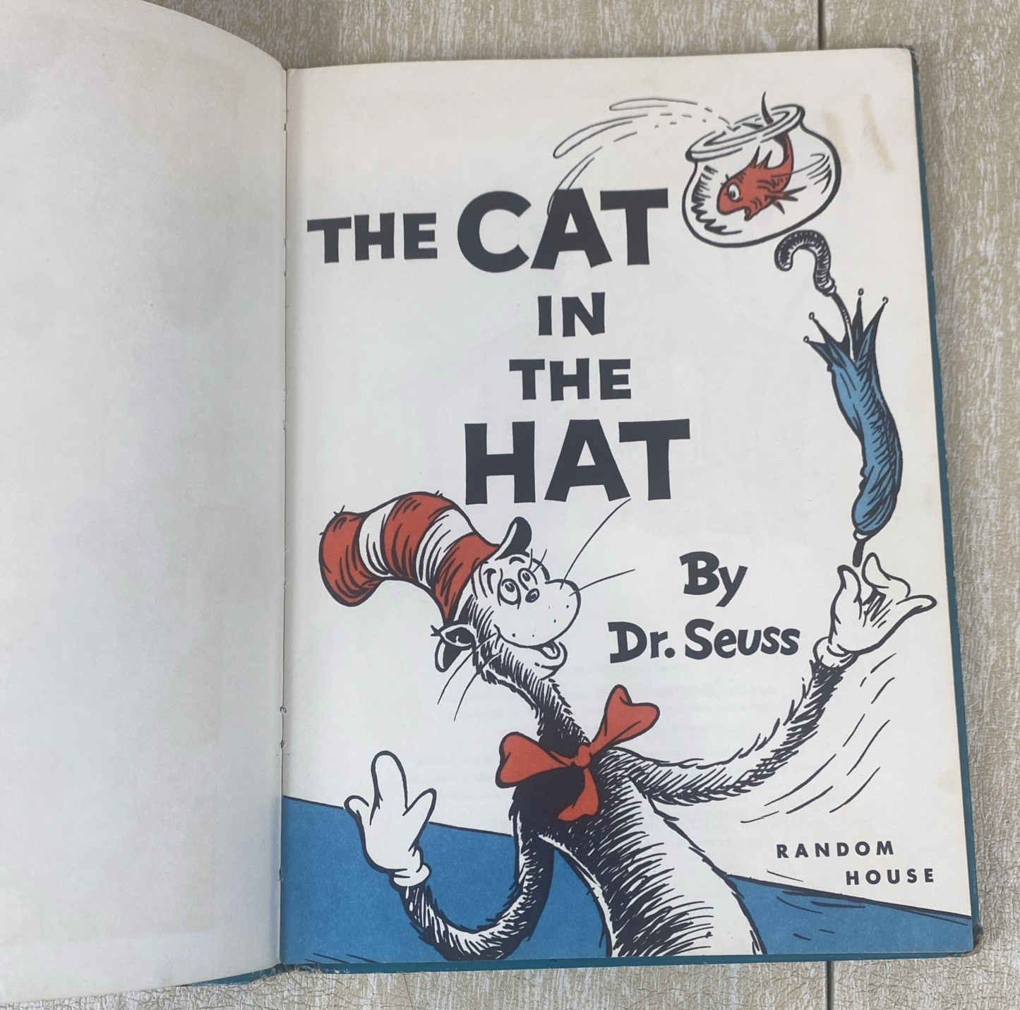 The Cat in The Hat by Dr. Seuss First Edition Printing 1957 Hardcover