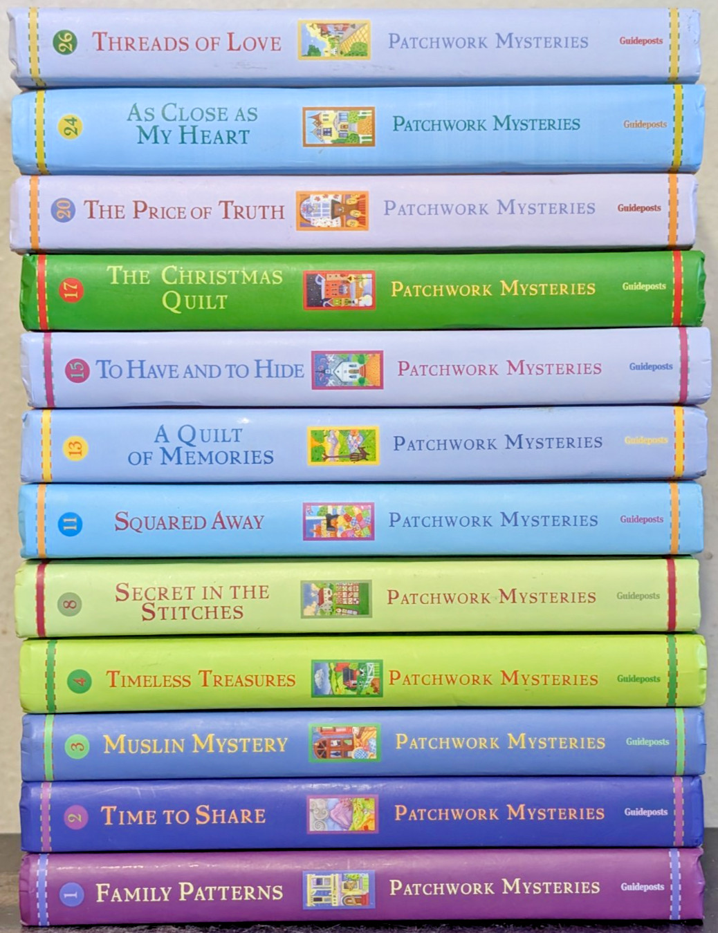 Lot of 12 Patchwork Mysteries Books Guideposts Hardcover Book Inspirational