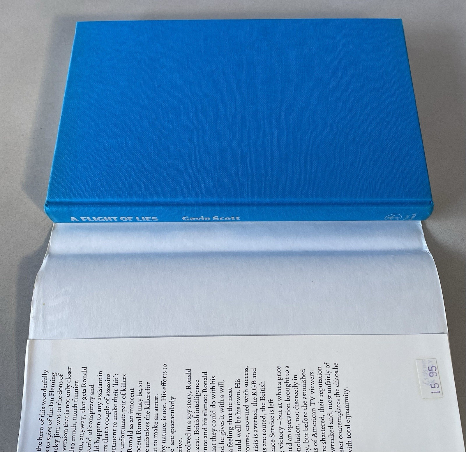 A Flight of Lies by Gavin Scott (1980 First Edition HCDJ) Spy Thriller