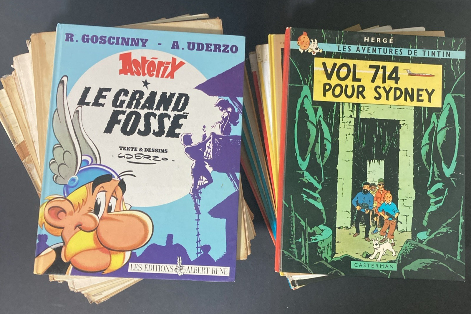 Lot Of 20 Vintage HERGE Les Aventures De TINTIN + ASTERIX OBELIX | French