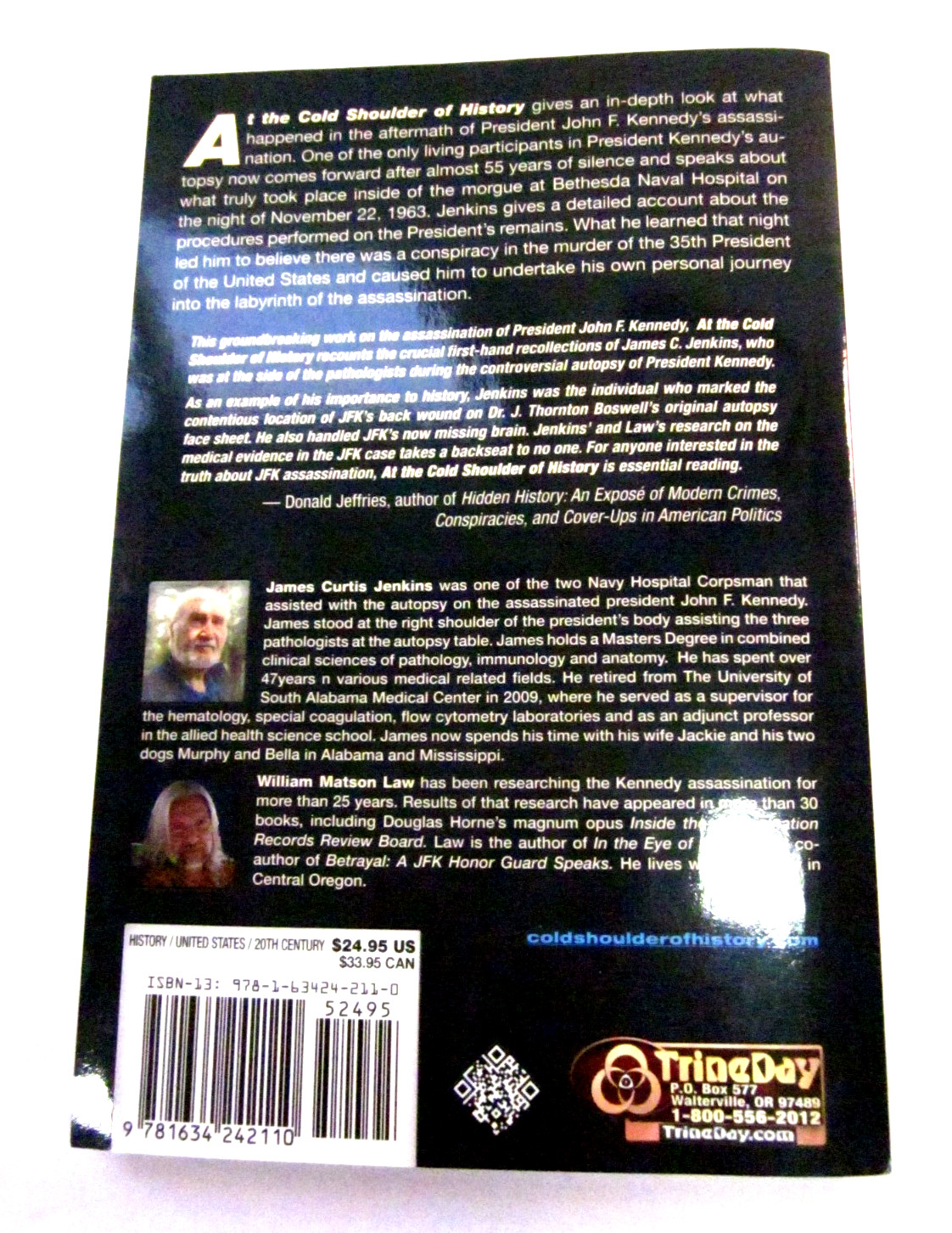 At The Cold Shoulder of History Paperback Book James Jenkins 2018 First Edition