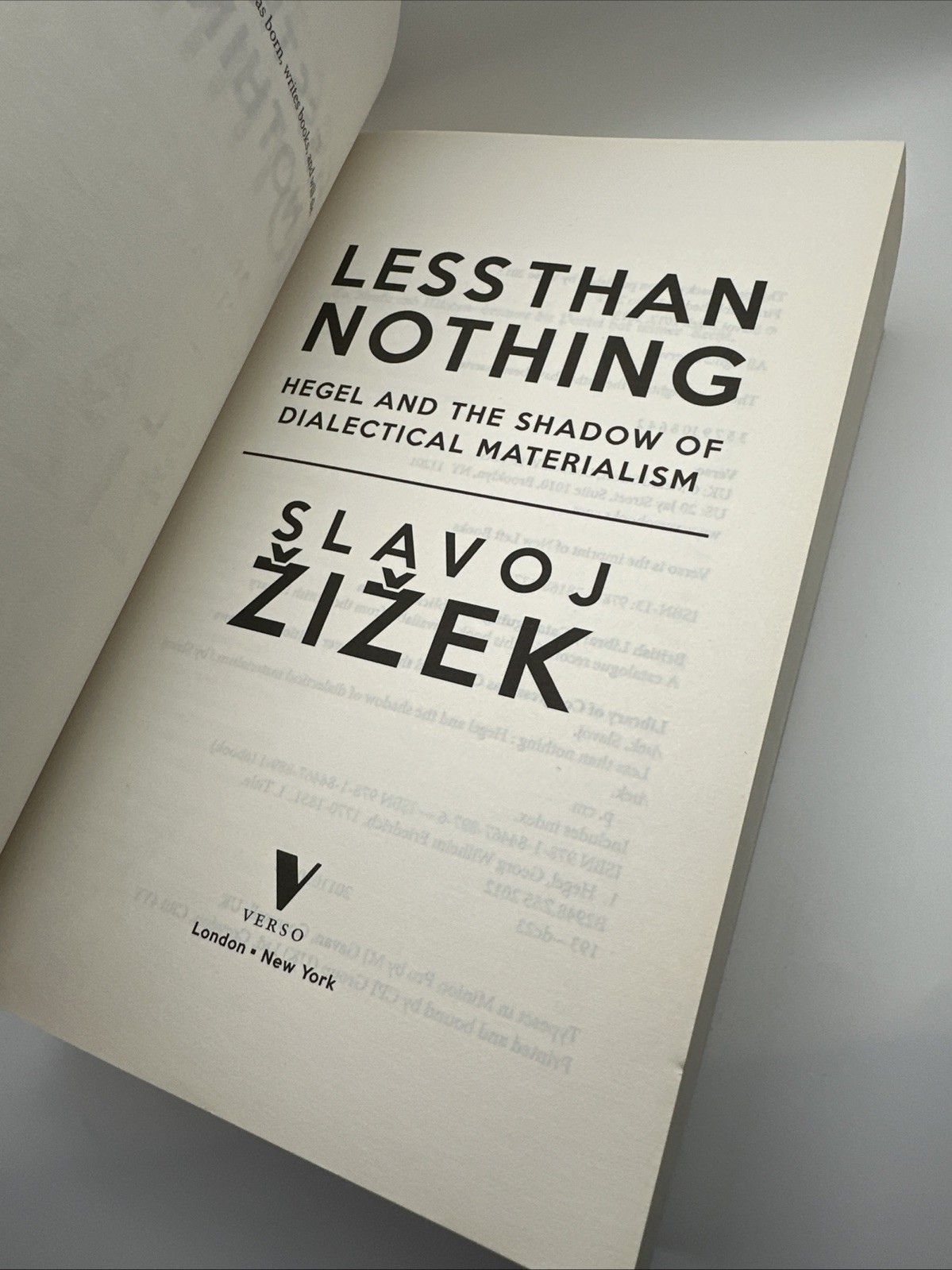 Less Than Nothing : Hegel and the Shadow of Dialectical Materialism by Zizek