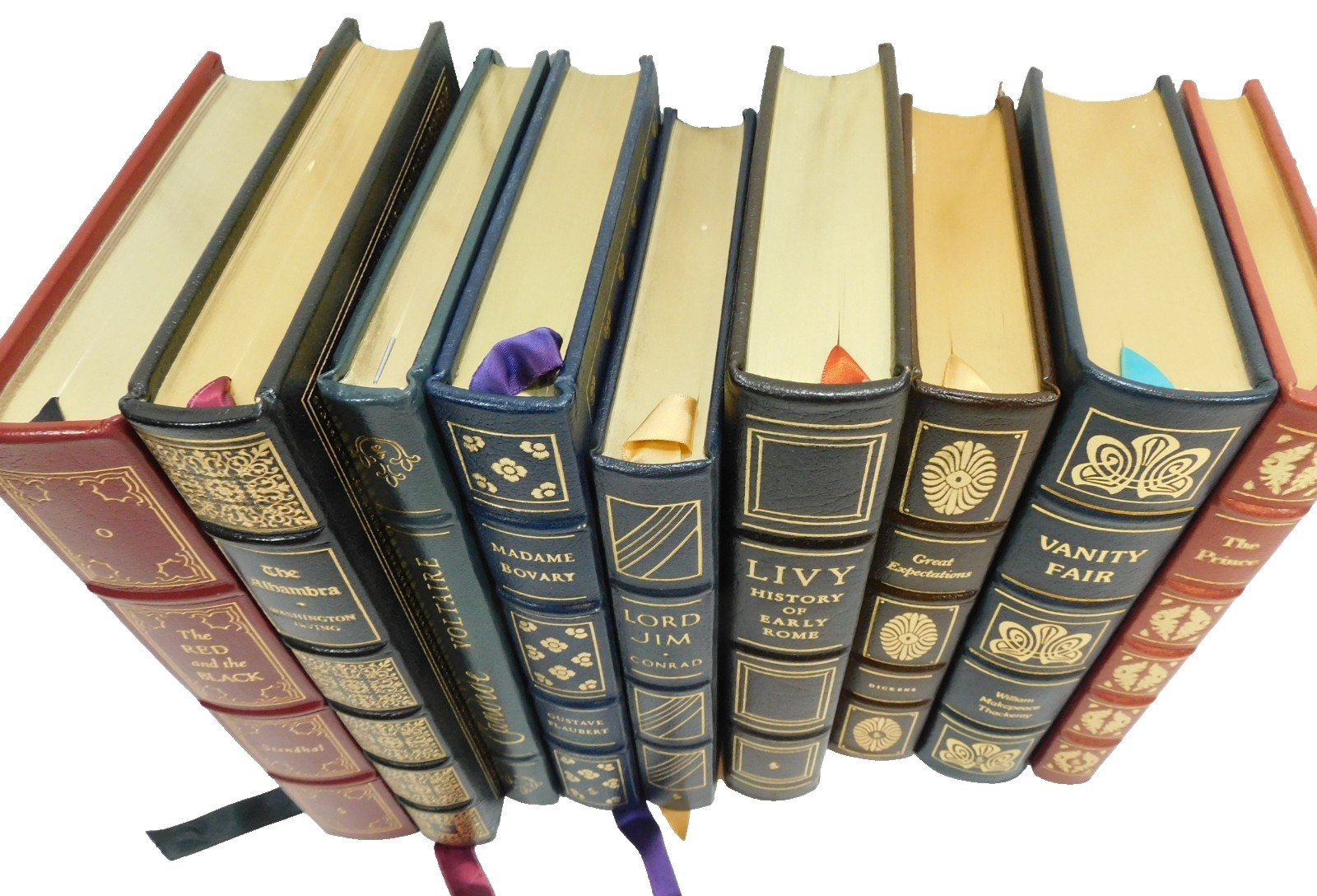 9 Easton Press Classic Books ~ Leather Bound Gold Gilt Crisp